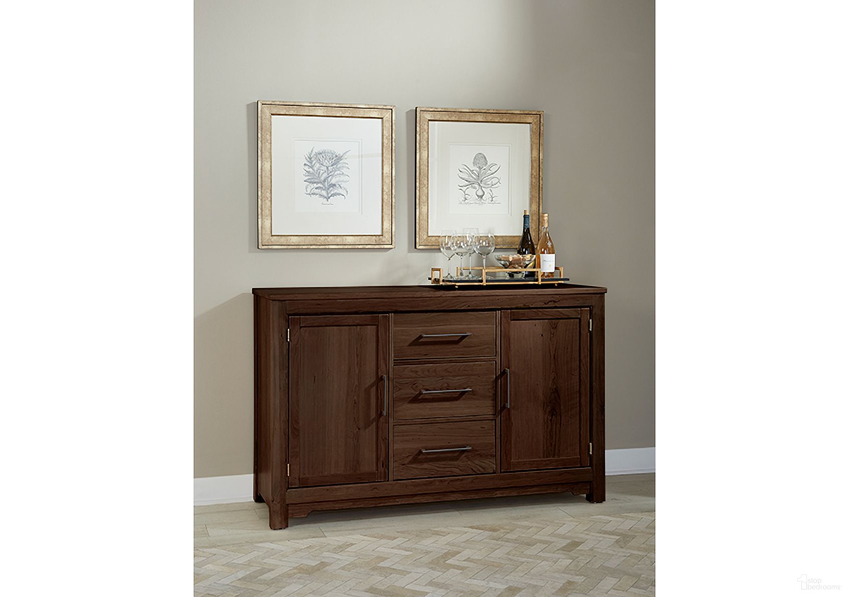 The appearance of Crafted Server In Dark Cherry designed by Artisan & Post in the transitional interior design. This dark cherry piece of furniture was selected by 1StopBedrooms from Crafted Cherry Collection to add a touch of cosiness and style into your home. Sku: 150-960. Material: Wood.