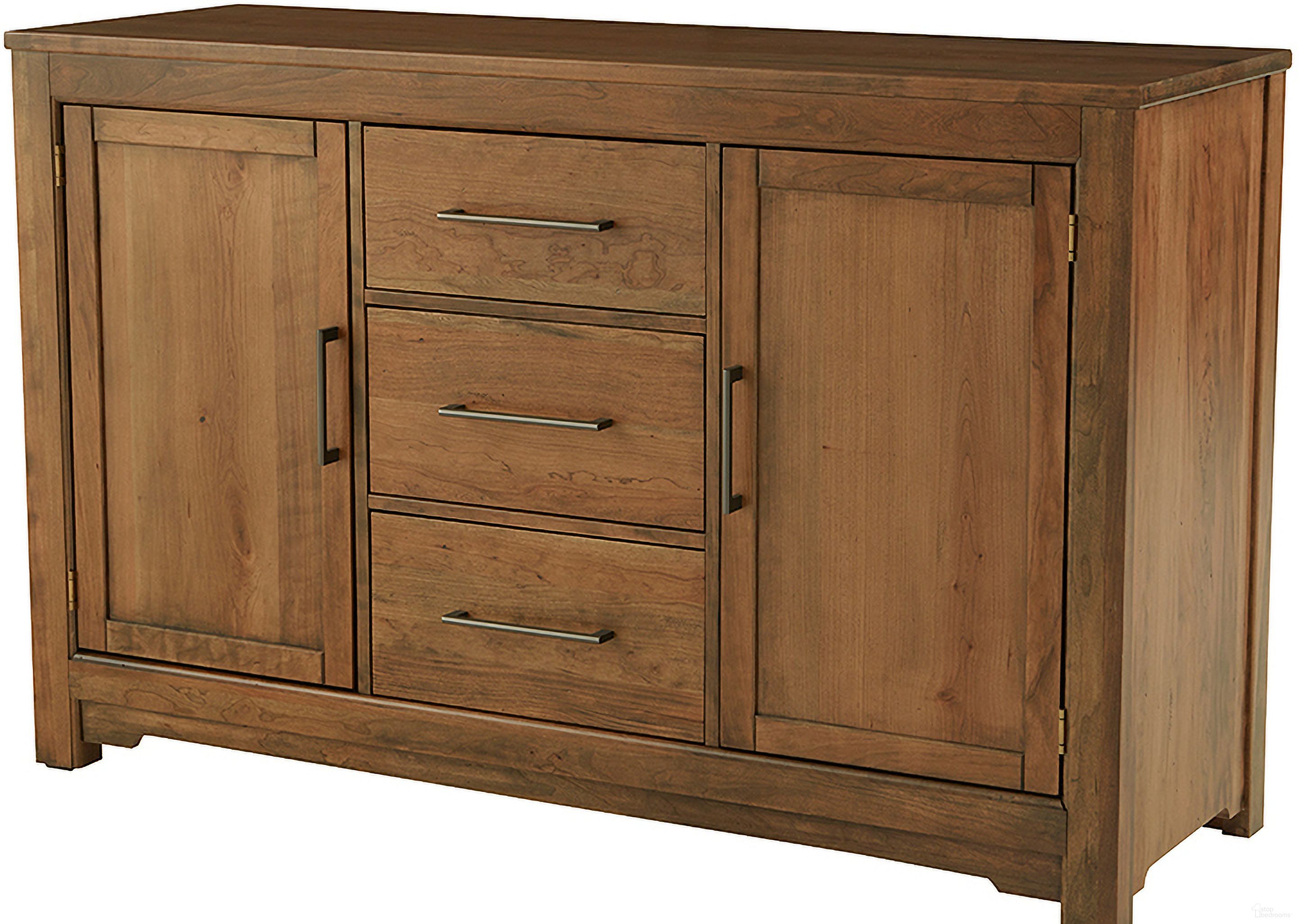 The appearance of Crafted Server In Medium Cherry designed by Artisan & Post in the transitional interior design. This medium cherry piece of furniture was selected by 1StopBedrooms from Crafted Cherry Collection to add a touch of cosiness and style into your home. Sku: 151-960. Material: Wood.