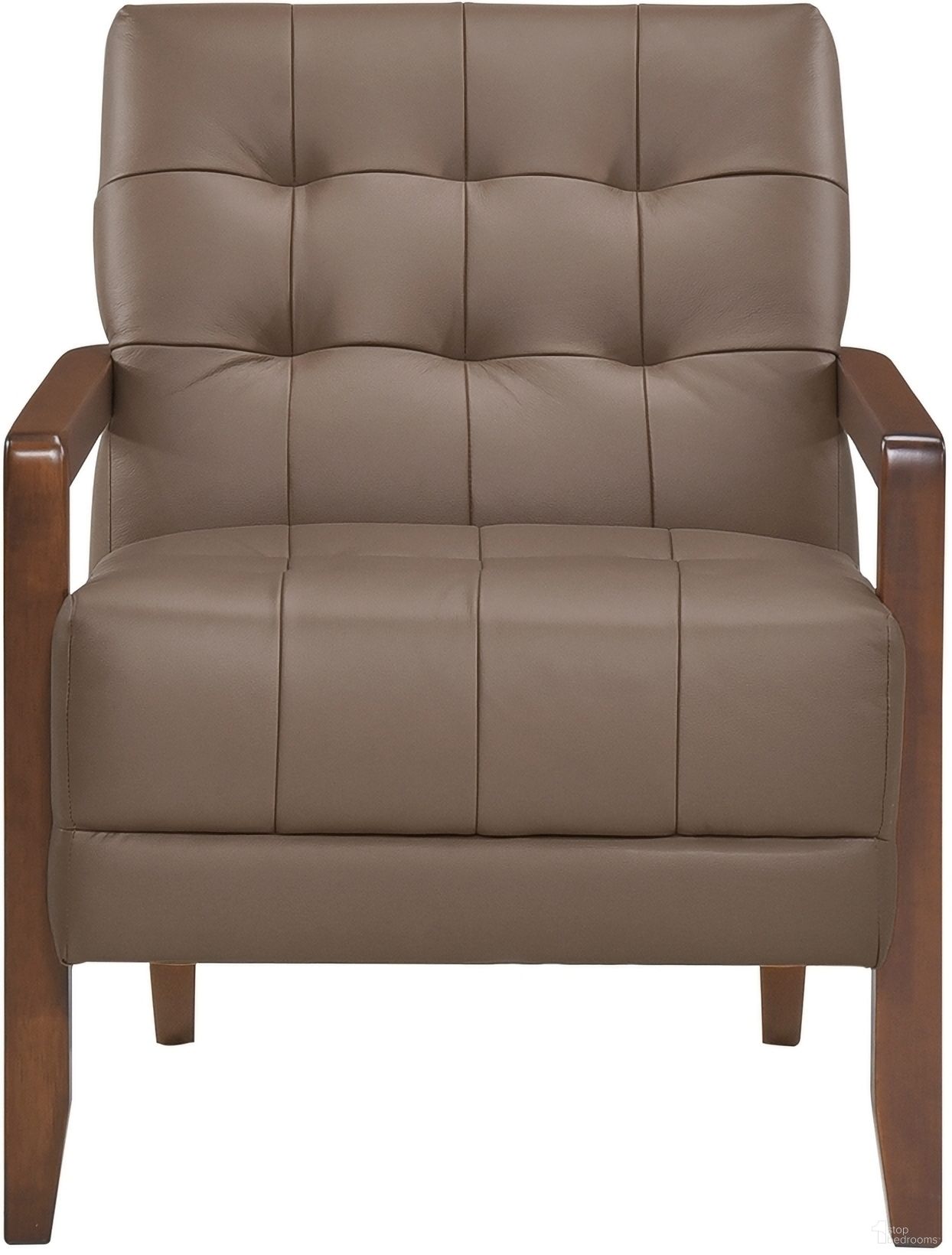 The appearance of Crafton Accent Chair In Brown designed by Homelegance in the transitional interior design. This brown piece of furniture was selected by 1StopBedrooms from Crafton Collection to add a touch of cosiness and style into your home. Sku: 1010BRW-1. Material: Leather.