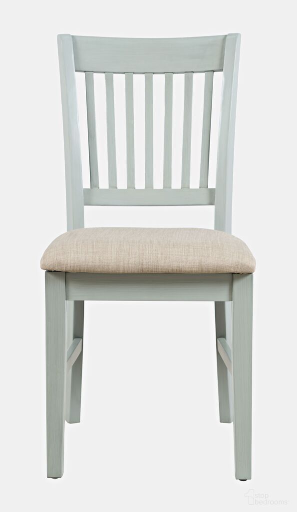 Craftsman Slat Back Upholstered Desk Chair In Grey