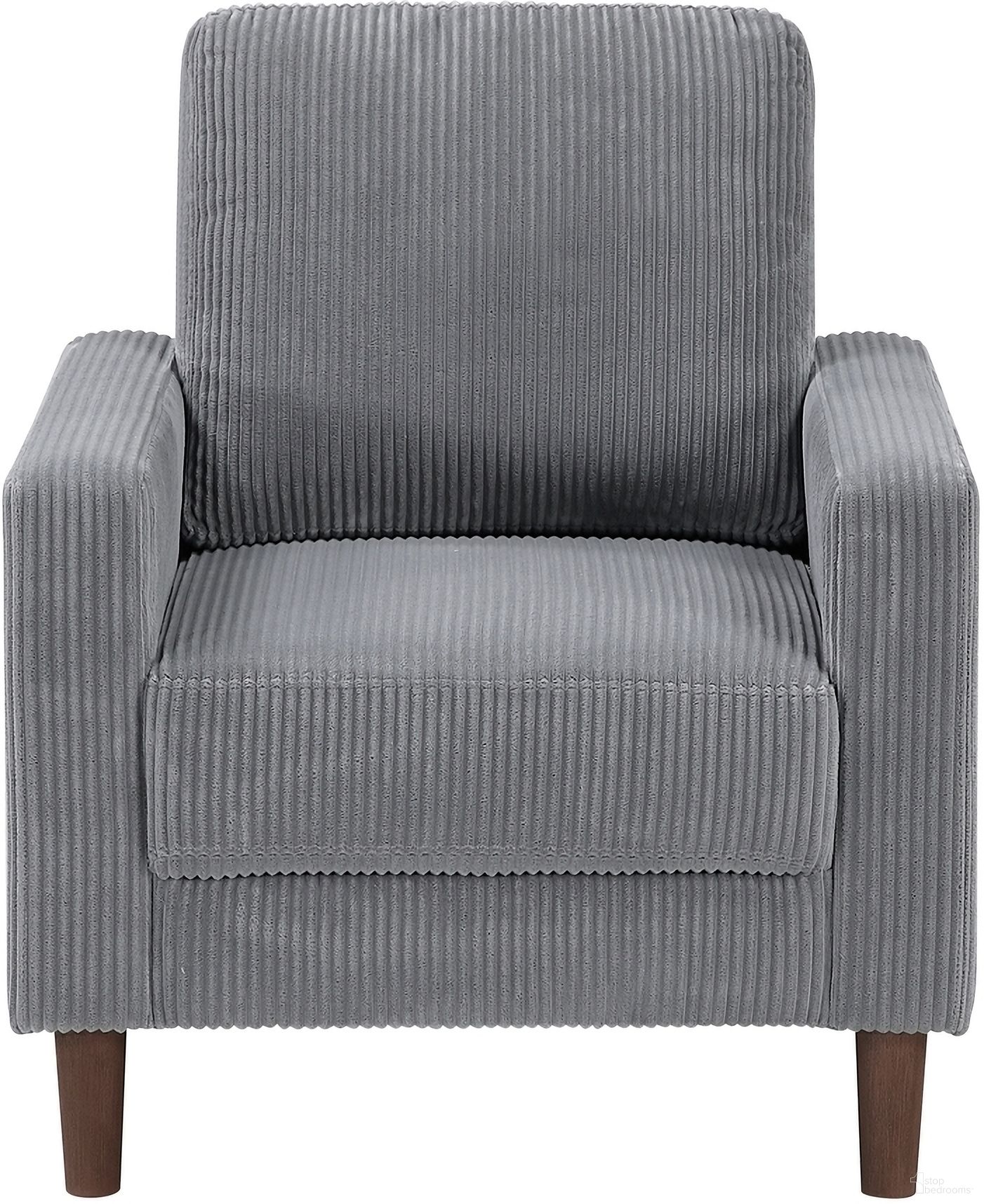 The appearance of Crandall Accent Chair In Gray designed by Homelegance in the modern / contemporary interior design. This gray piece of furniture was selected by 1StopBedrooms from Crandall Collection to add a touch of cosiness and style into your home. Sku: 9520GRY-1. Material: Corduroy.
