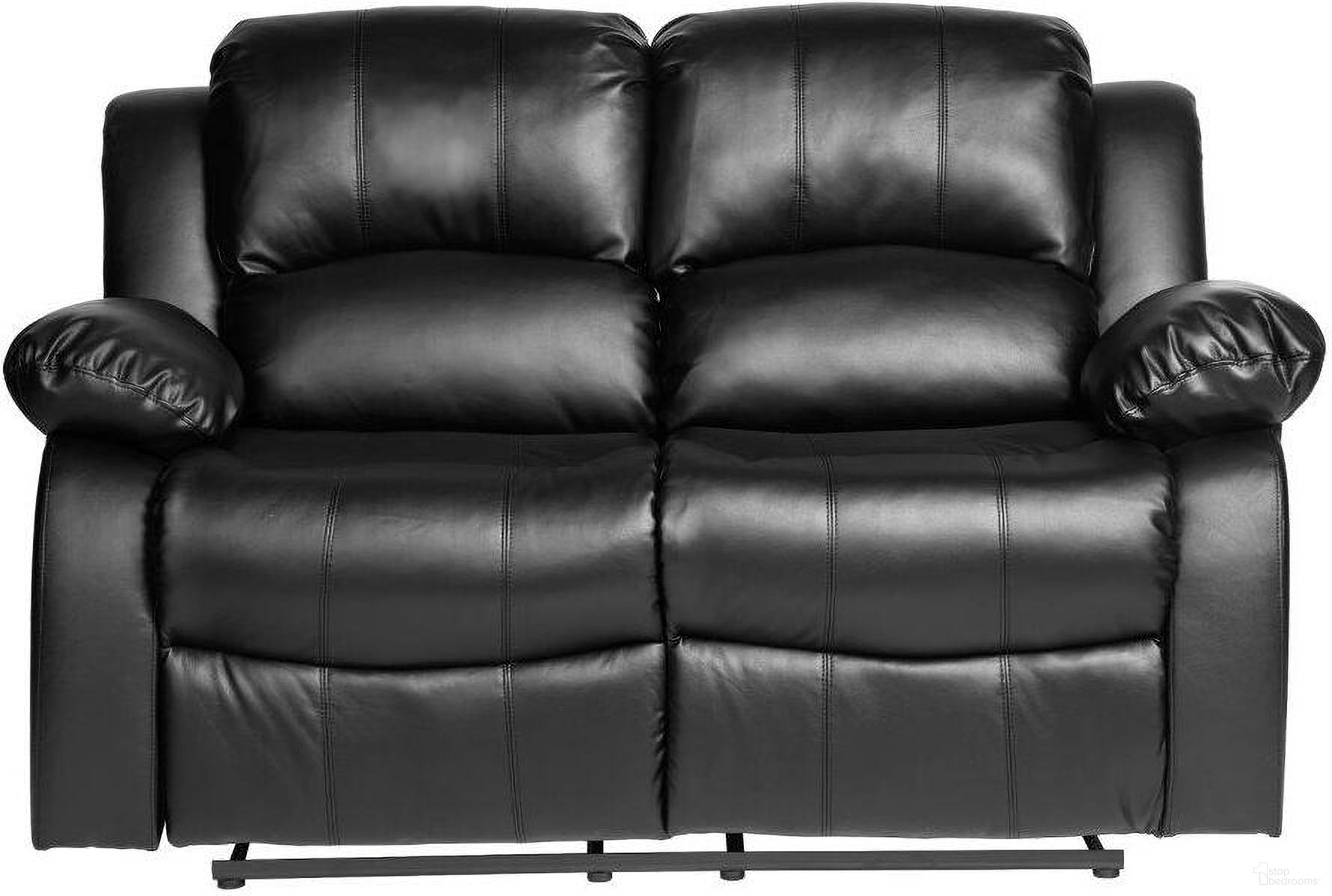 The appearance of Cranley Black Double Reclining Loveseat designed by Homelegance in the modern / contemporary interior design. This black piece of furniture was selected by 1StopBedrooms from Cranley Collection to add a touch of cosiness and style into your home. Sku: 9700BLK-2. Material: Faux Leather. Key Features: Tufted.
