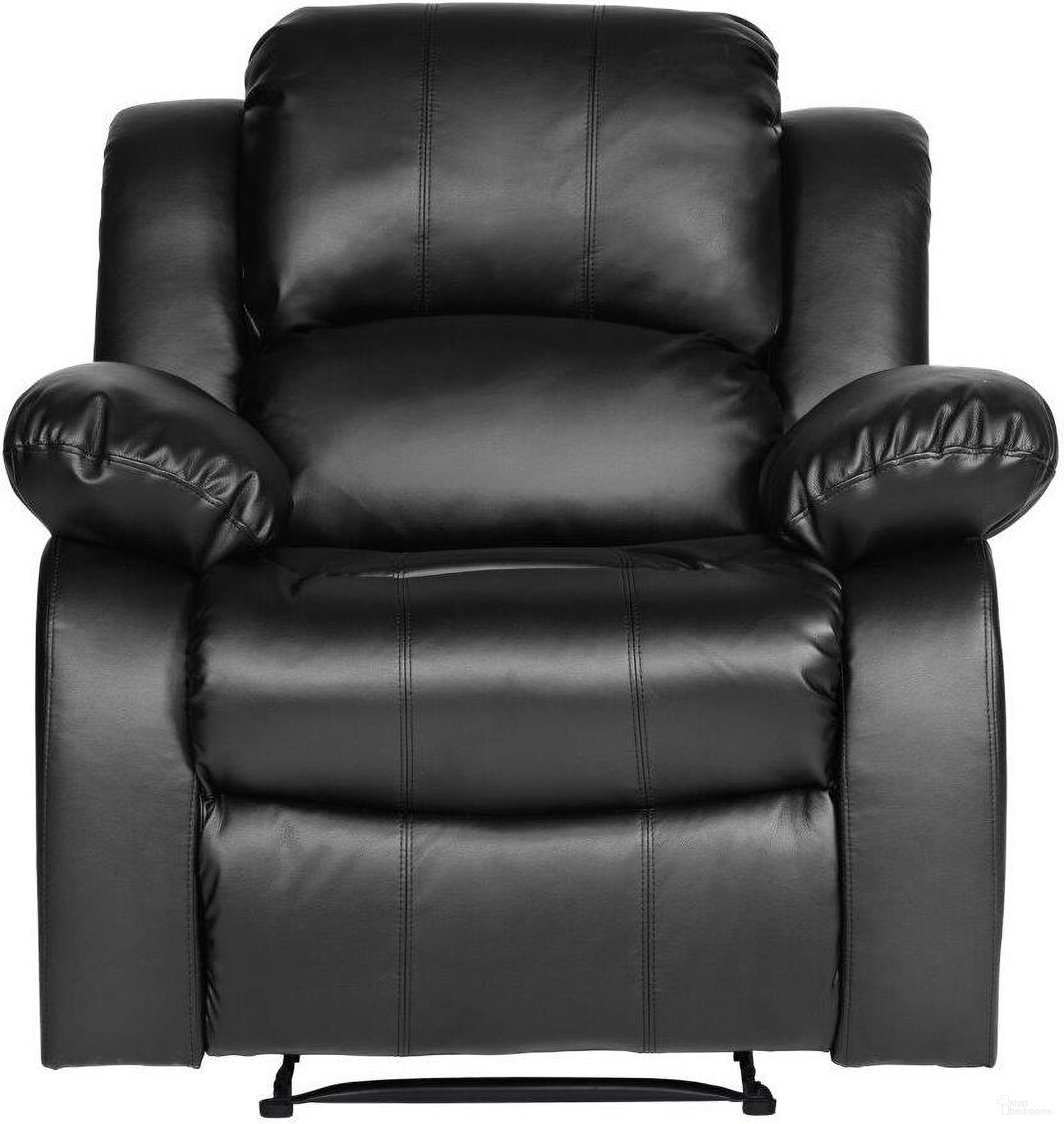 The appearance of Cranley Black Reclining Chair designed by Homelegance in the modern / contemporary interior design. This black piece of furniture  was selected by 1StopBedrooms from Cranley Collection to add a touch of cosiness and style into your home. Sku: 9700BLK-1. Material: Faux Leather.