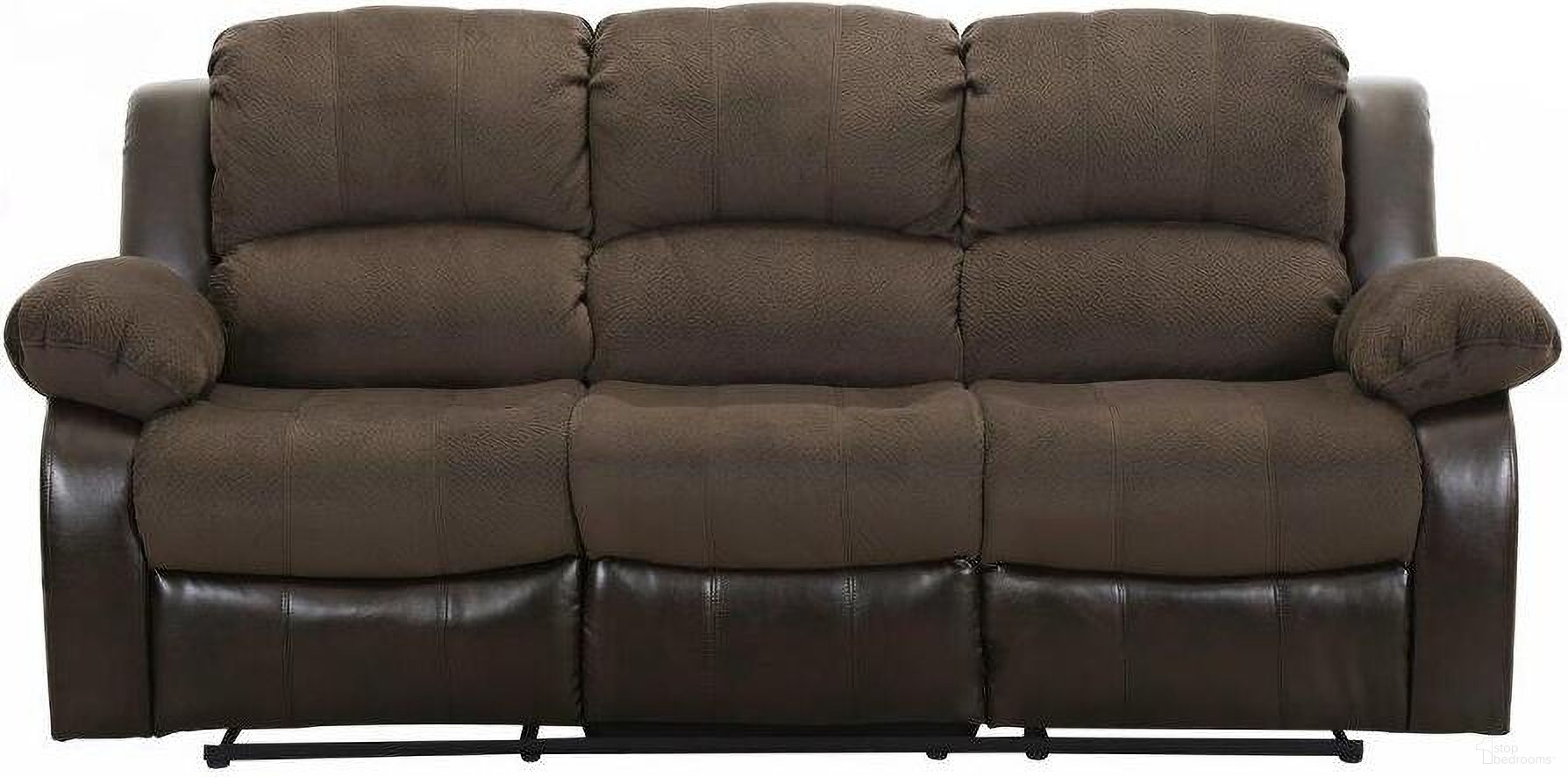 The appearance of Cranley Dark Brown Double Reclining Sofa designed by Homelegance in the traditional interior design. This dark brown piece of furniture was selected by 1StopBedrooms from Cranley Collection to add a touch of cosiness and style into your home. Sku: 9700FCP-3. Material: Textured.