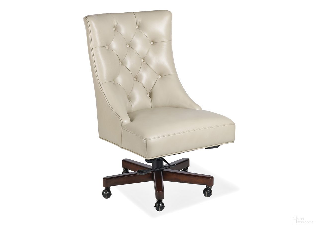 The appearance of Craven Swivel Tilt Desk Chair In Ivory designed by Maitland-Smith in the interior design. This ivory piece of furniture was selected by 1StopBedrooms from Maitland Smith Uph Collection to add a touch of cosiness and style into your home. Sku: RA1845ST-ARI-IVO. Material: Leather.