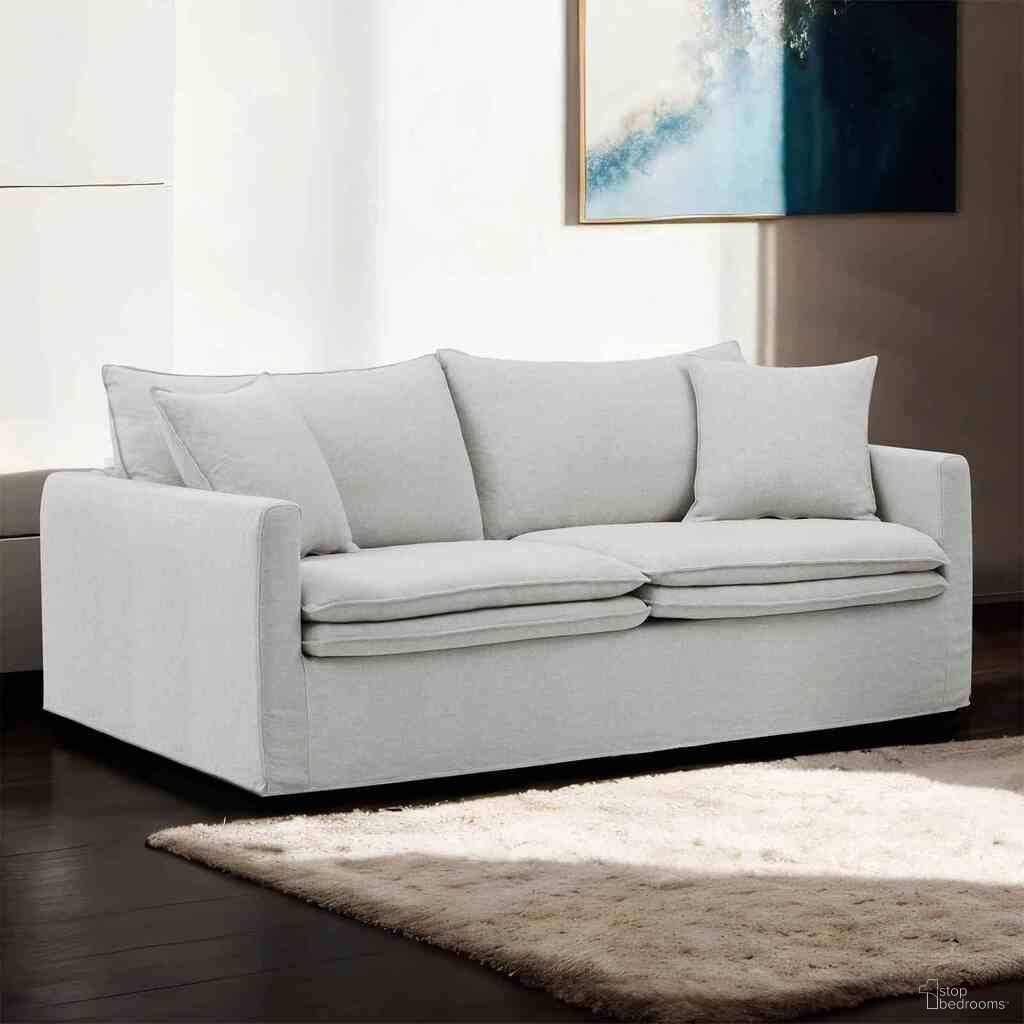 The appearance of Crayford Sofa In Light Gray designed by Furniture of America in the transitional interior design. This light gray piece of furniture was selected by 1StopBedrooms from Crayford Collection to add a touch of cosiness and style into your home. Sku: FM63010LG-SF. Material: Linen.