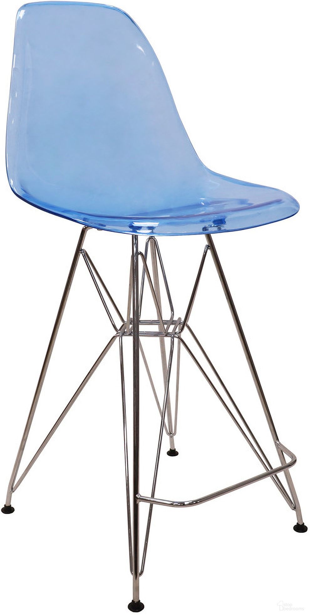 The appearance of Cresco Acrylic Barstool In Transparent Blue designed by LeisureMod in the modern / contemporary interior design. This transparent blue piece of furniture was selected by 1StopBedrooms from Cresco Collection to add a touch of cosiness and style into your home. Sku: CB30TBU. Material: Acrylic.