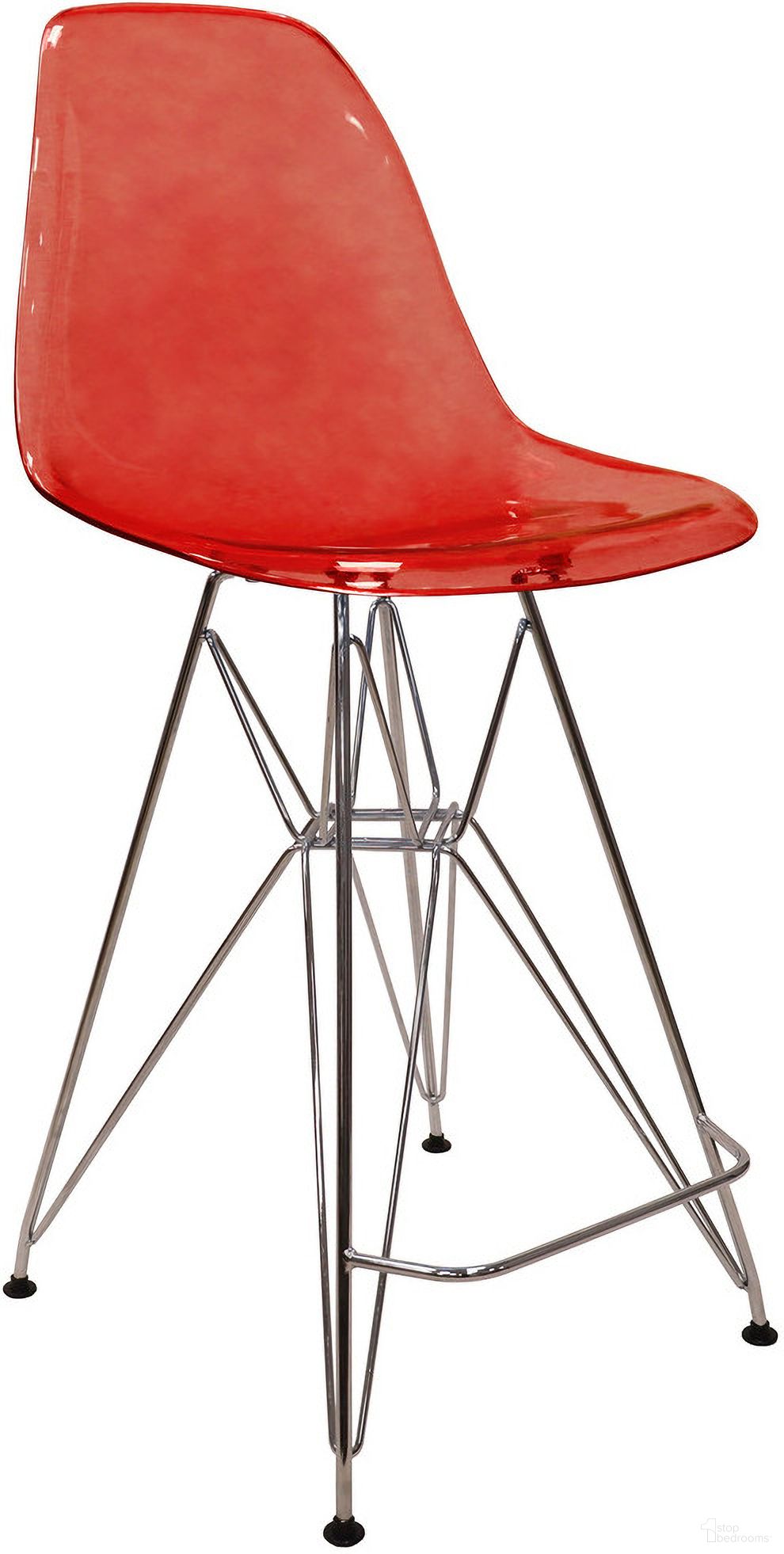 The appearance of Cresco Acrylic Barstool In Transparent Red designed by LeisureMod in the modern / contemporary interior design. This transparent red piece of furniture was selected by 1StopBedrooms from Cresco Collection to add a touch of cosiness and style into your home. Sku: CB30TR. Material: Acrylic.