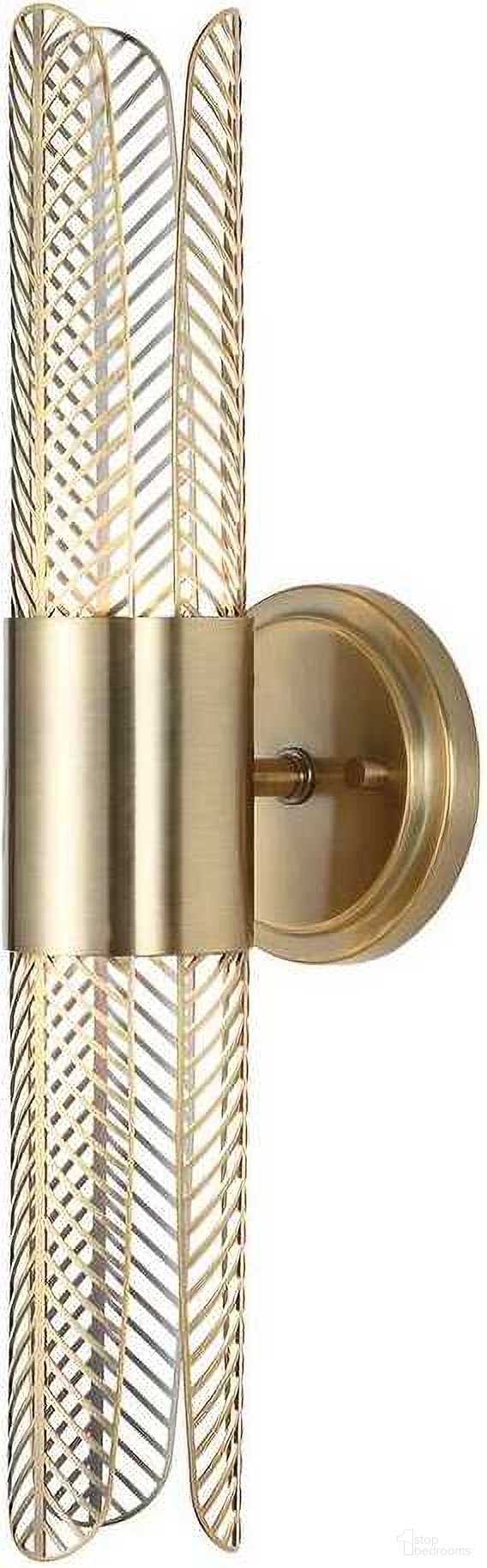 The appearance of Cret 2 Light Led Sconce In Brass designed by Uttermost in the modern / contemporary interior design. This brass piece of furniture was selected by 1StopBedrooms from Cret Collection to add a touch of cosiness and style into your home. Sku: 22587. Material: Steel.