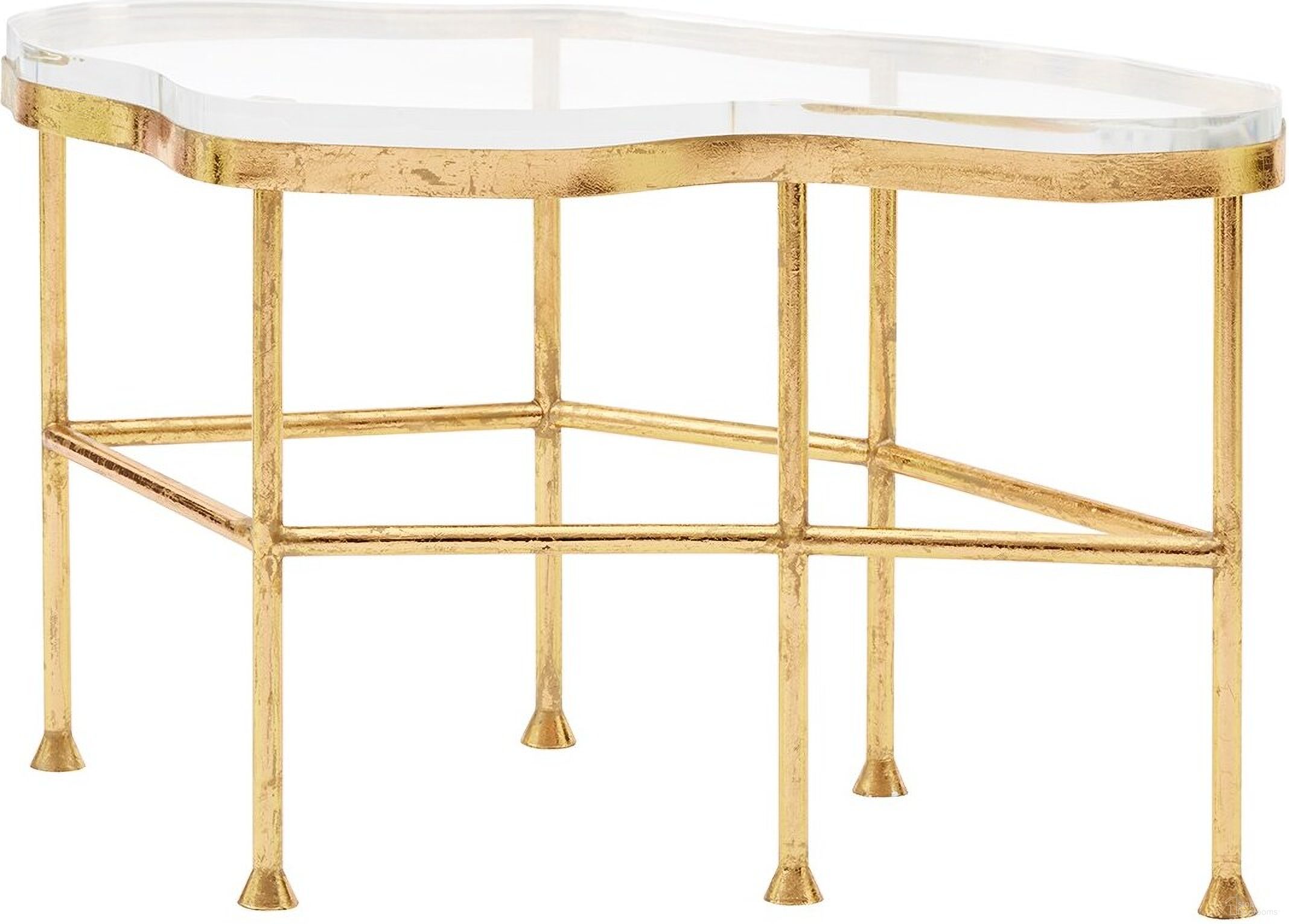 The appearance of Cristal Coffee Table In Gold Leaf designed by Villa & House in the transitional interior design. This gold piece of furniture was selected by 1StopBedrooms from Cristal Collection to add a touch of cosiness and style into your home. Sku: CST-300-808. Material: Metal.