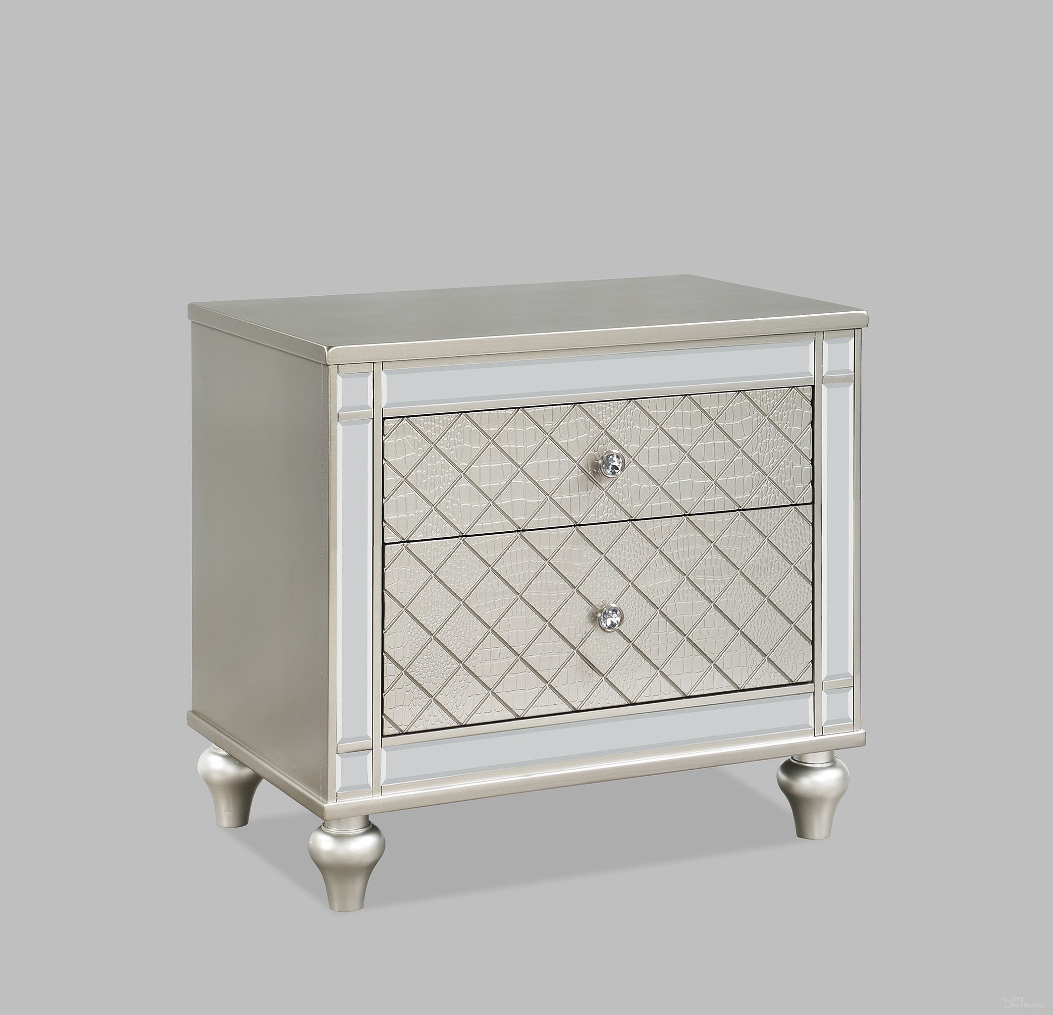 The appearance of Cristian Night Stand In Champagne designed by Crown Mark in the glam interior design. This champagne piece of furniture was selected by 1StopBedrooms from Cristian Collection to add a touch of cosiness and style into your home. Sku: B1680-2N. Material: MDF.