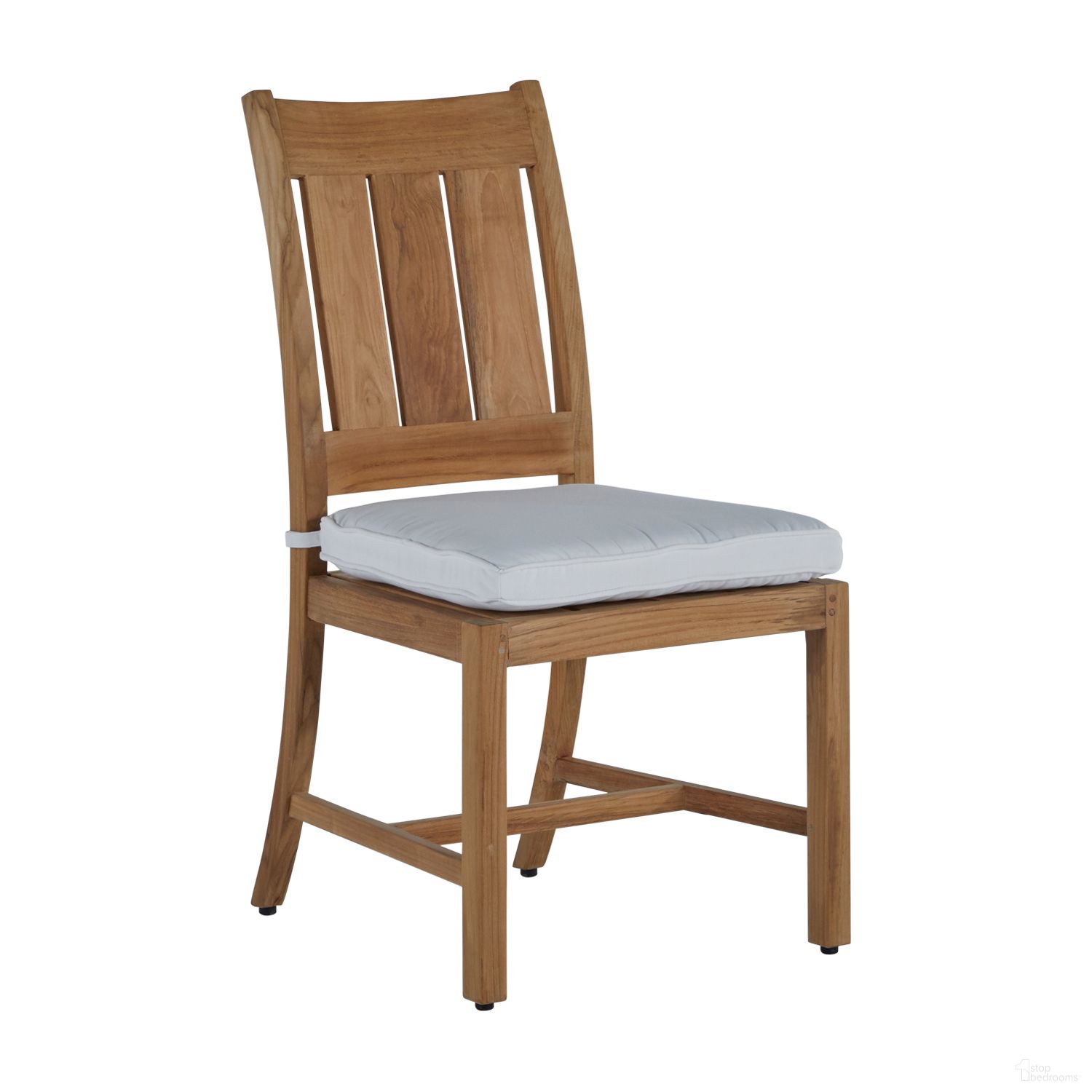 The appearance of Croquet and Club Teak Side Chair In Bali Pearl designed by Summer Classics in the transitional interior design. This bali pearl piece of furniture was selected by 1StopBedrooms from Croquet Teak Collection to add a touch of cosiness and style into your home. Sku: 28314+C0314219N. Material: Teak.