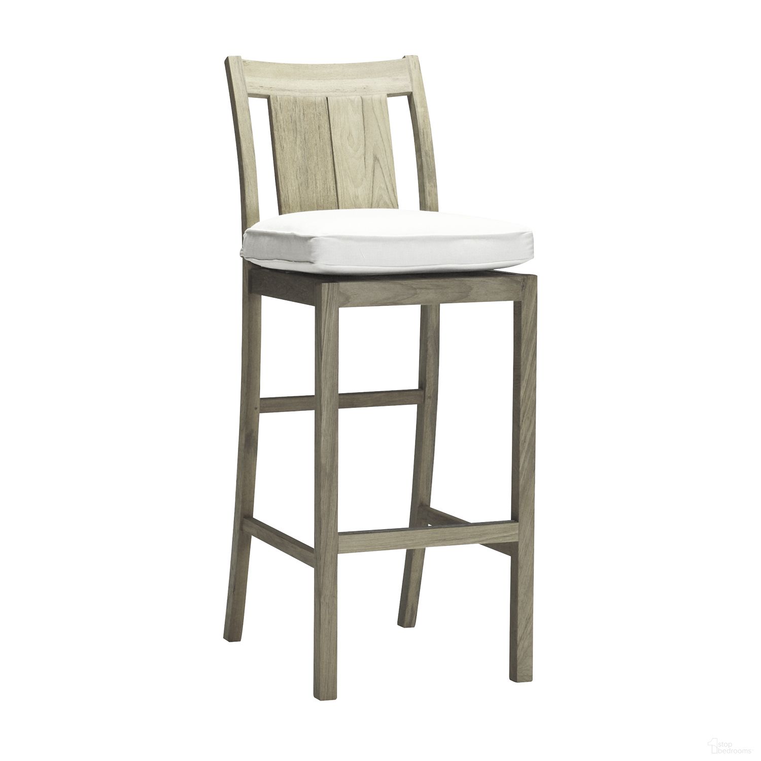 The appearance of Croquet Teak 30 Inch Barstool In Bali Pearl designed by Summer Classics in the transitional interior design. This bali pearl piece of furniture was selected by 1StopBedrooms from Croquet Teak Collection to add a touch of cosiness and style into your home. Sku: 283827+C036H4219N. Material: Teak.