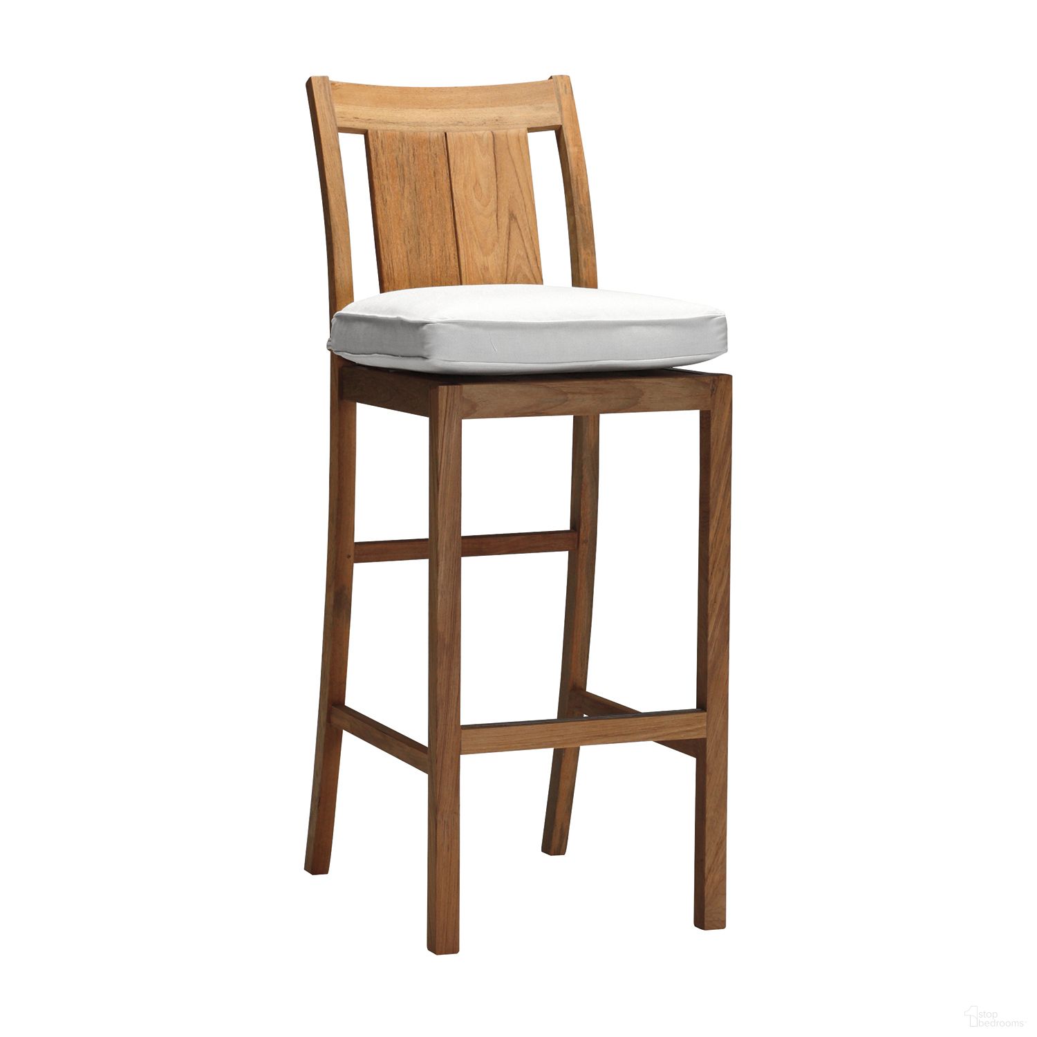 The appearance of Croquet Teak 30 Inch Barstool In Verona Fossil designed by Summer Classics in the transitional interior design. This verona fossil piece of furniture was selected by 1StopBedrooms from Croquet Teak Collection to add a touch of cosiness and style into your home. Sku: 28384+C036H3120N. Material: Teak.