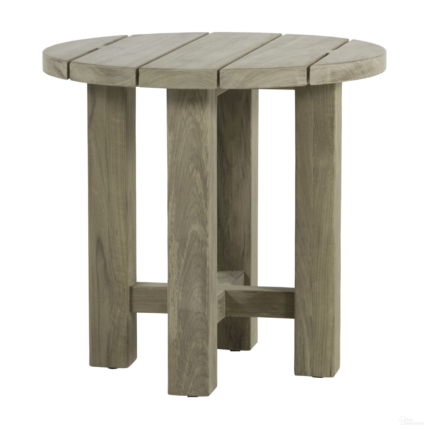 The appearance of Croquet Teak End Table In Oyster Teak designed by Summer Classics in the transitional interior design. This oyster teak piece of furniture  was selected by 1StopBedrooms from Croquet Teak Collection to add a touch of cosiness and style into your home. Sku: 283627. Material: Teak.