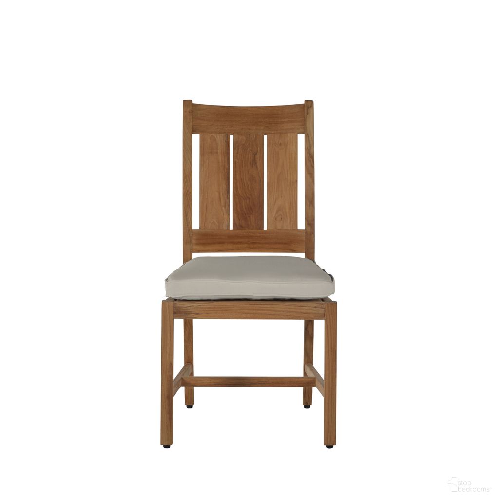 The appearance of Croquet Teak Outdoor Side Chair In Linen Dove designed by Summer Classics in the traditional interior design. This linen dove piece of furniture was selected by 1StopBedrooms from Croquet Teak Collection to add a touch of cosiness and style into your home. Sku: 28314+C031H6101W6101. Material: Teak.