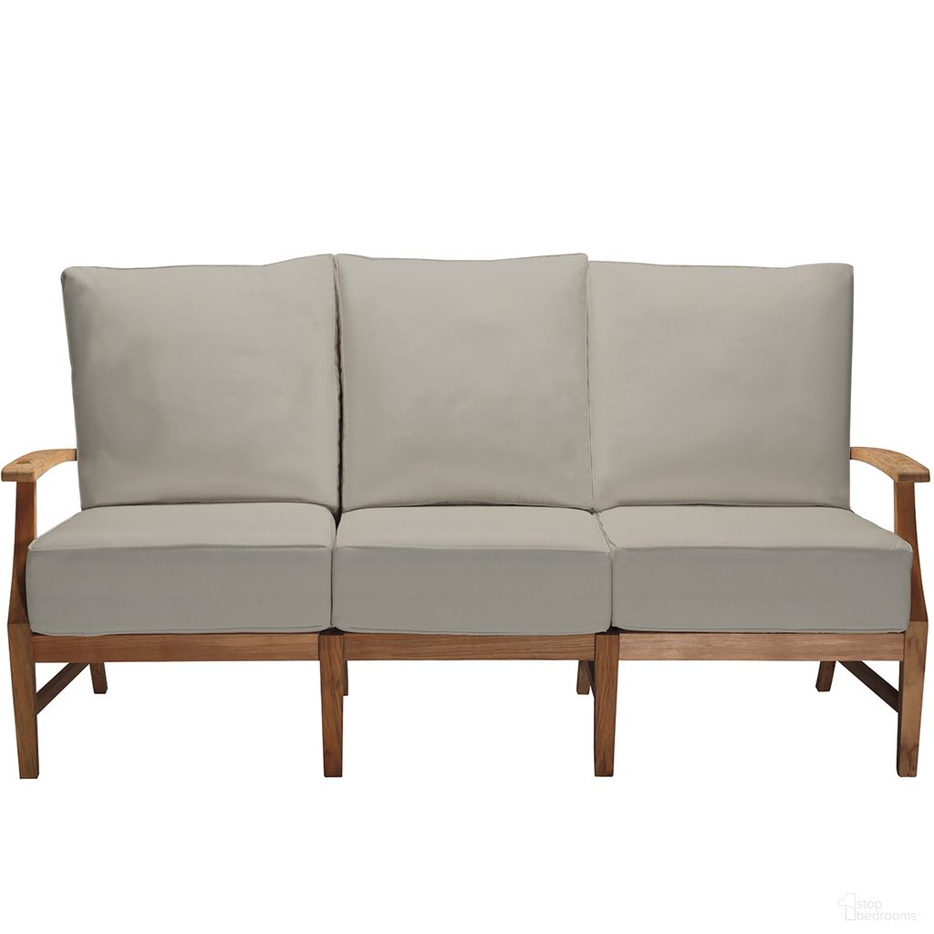 The appearance of Croquet Teak Outdoor Sofa In Linen Dove designed by Summer Classics in the traditional interior design. This linen dove piece of furniture  was selected by 1StopBedrooms from Croquet Teak Collection to add a touch of cosiness and style into your home. Sku: 28354+C033P6101W6101. Material: Teak.