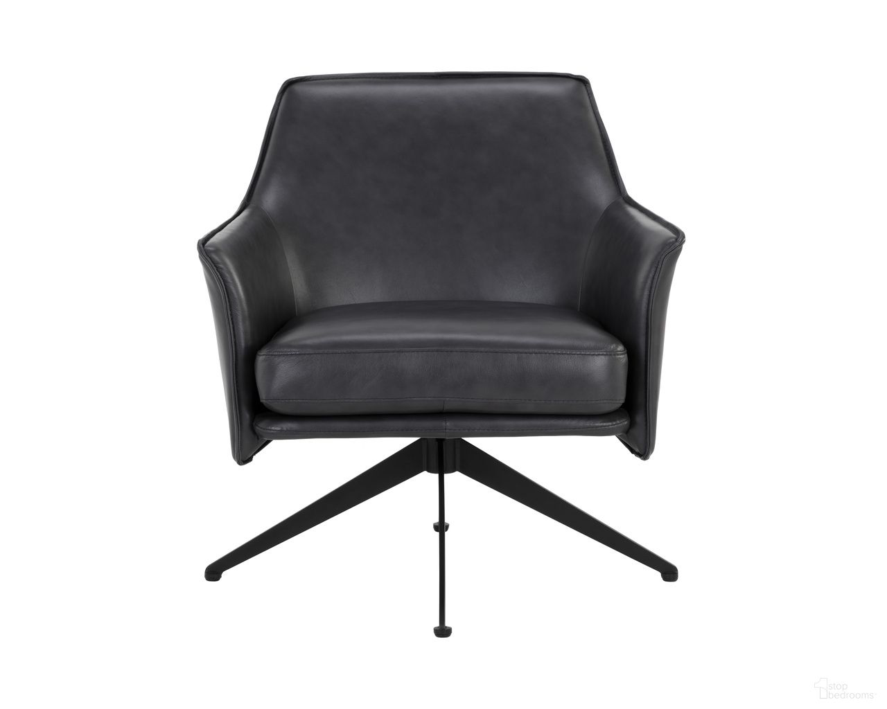 Crosby Swivel Lounge Chair In Alpine Black