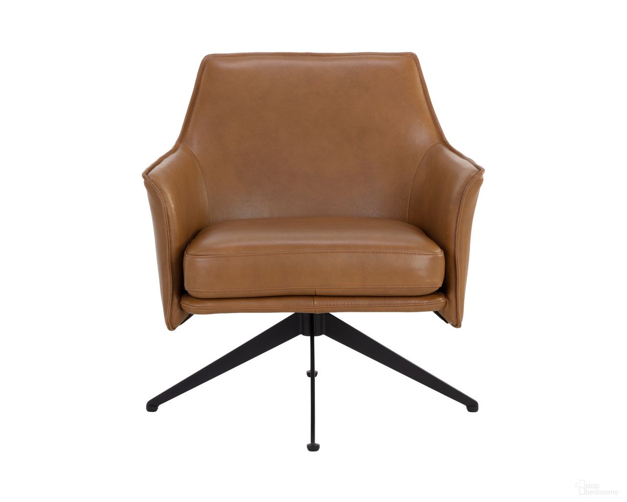 Crosby Swivel Lounge Chair In Missouri Cognac