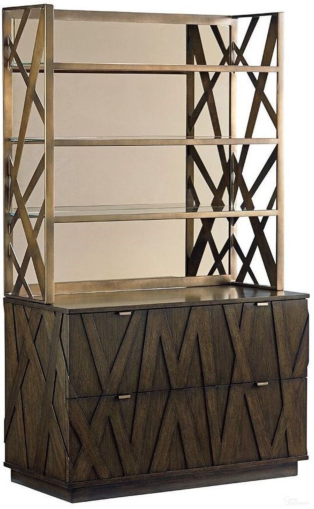 The appearance of Cross Effect Prism File Chest with Metal Hutch designed by Sligh in the transitional interior design. This brown piece of furniture was selected by 1StopBedrooms from Cross Effect Collection to add a touch of cosiness and style into your home. Sku: 190-441;190-450.
