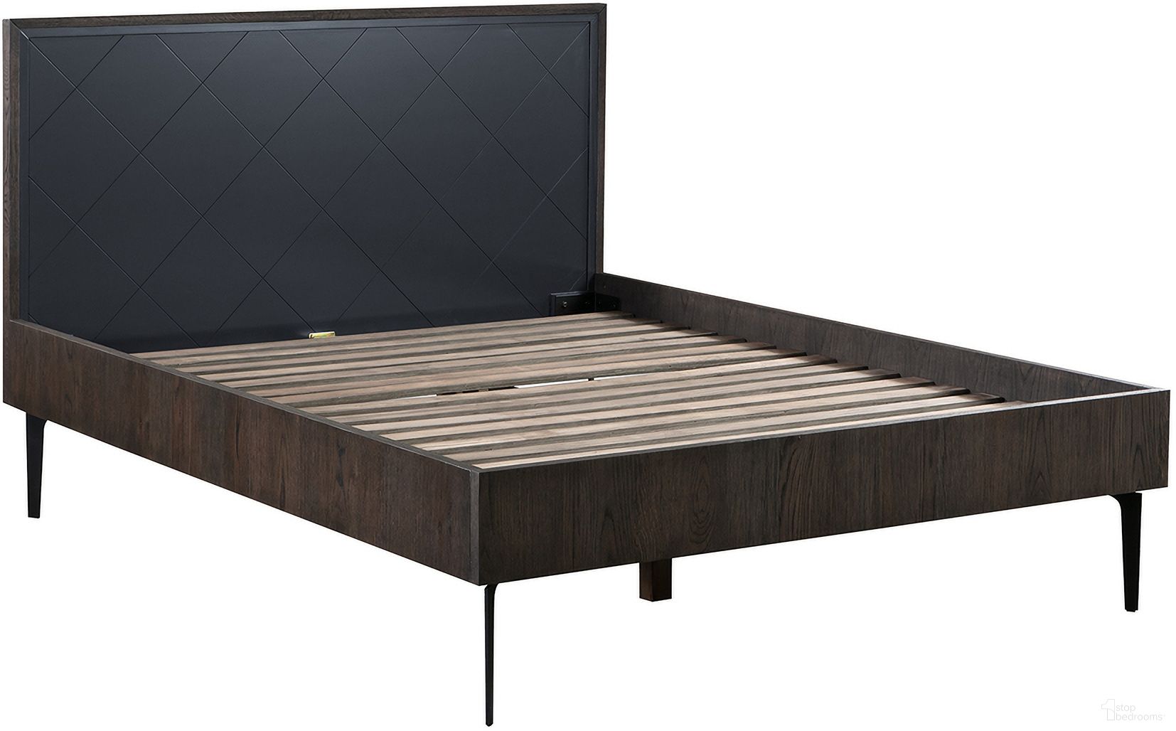 Armen Living Cross Platform Bed Frame - Thumbnail 2