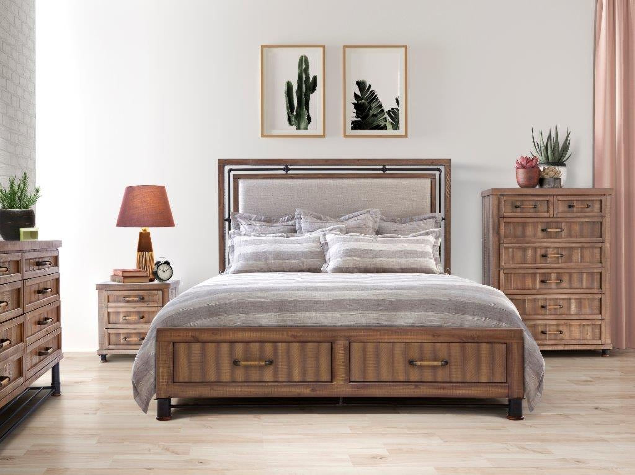 The appearance of Crossings Panel Bedroom Set In Reclaimed Barn designed by Michael Amini in the rustic / southwestern interior design. This reclaimed barn piece of furniture was selected by 1StopBedrooms from Crossings Collection to add a touch of cosiness and style into your home. Sku: KI-CRSG014-217;KI-CRSG127-217;KI-CRSG137-217;9000238-00;KI-CRSG042-217. Bed Type: Panel Bed. Bed Size: King. Material: Wood Veneer.