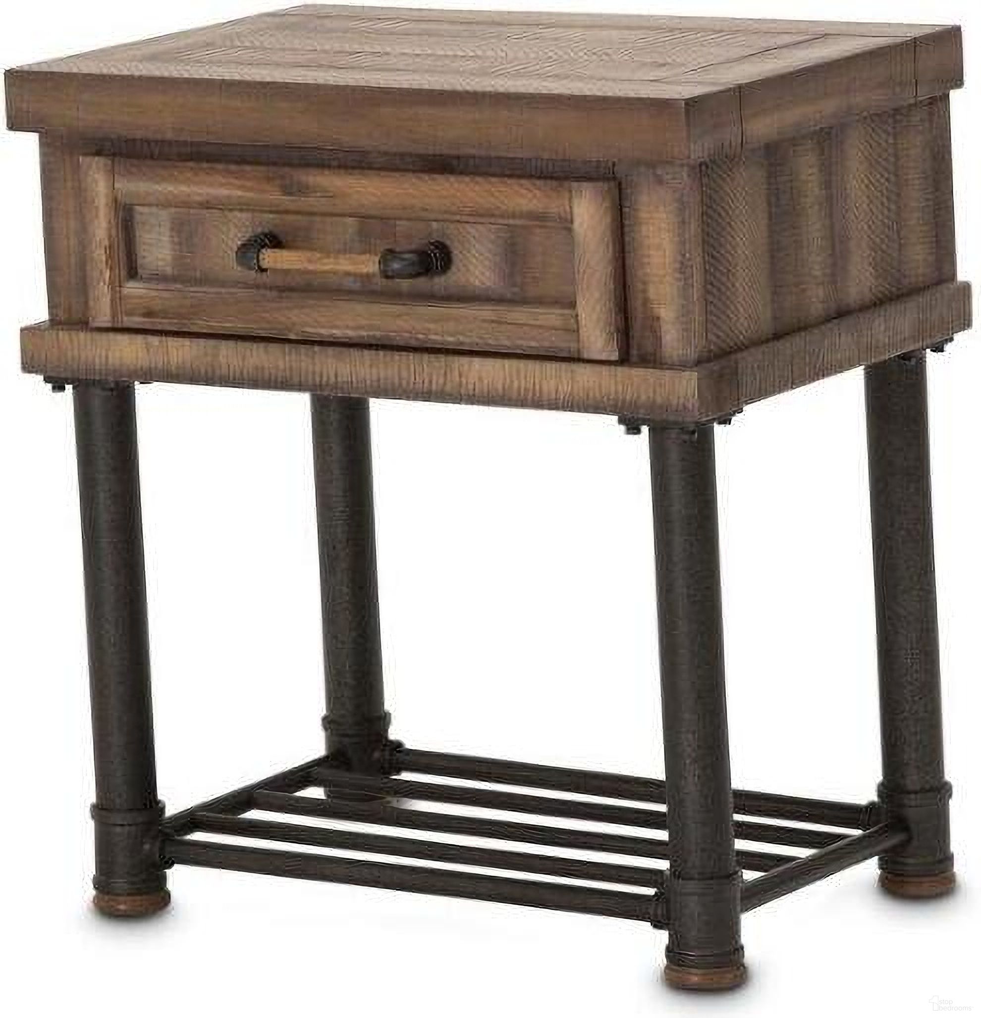 The appearance of Crossings Reclaimed Barn Nightstand KI-CRSG040-217 designed by Michael Amini in the rustic / southwestern interior design. This reclaimed barn piece of furniture was selected by 1StopBedrooms from Crossings Collection to add a touch of cosiness and style into your home. Sku: KI-CRSG040-217. Material: Acacia Wood.