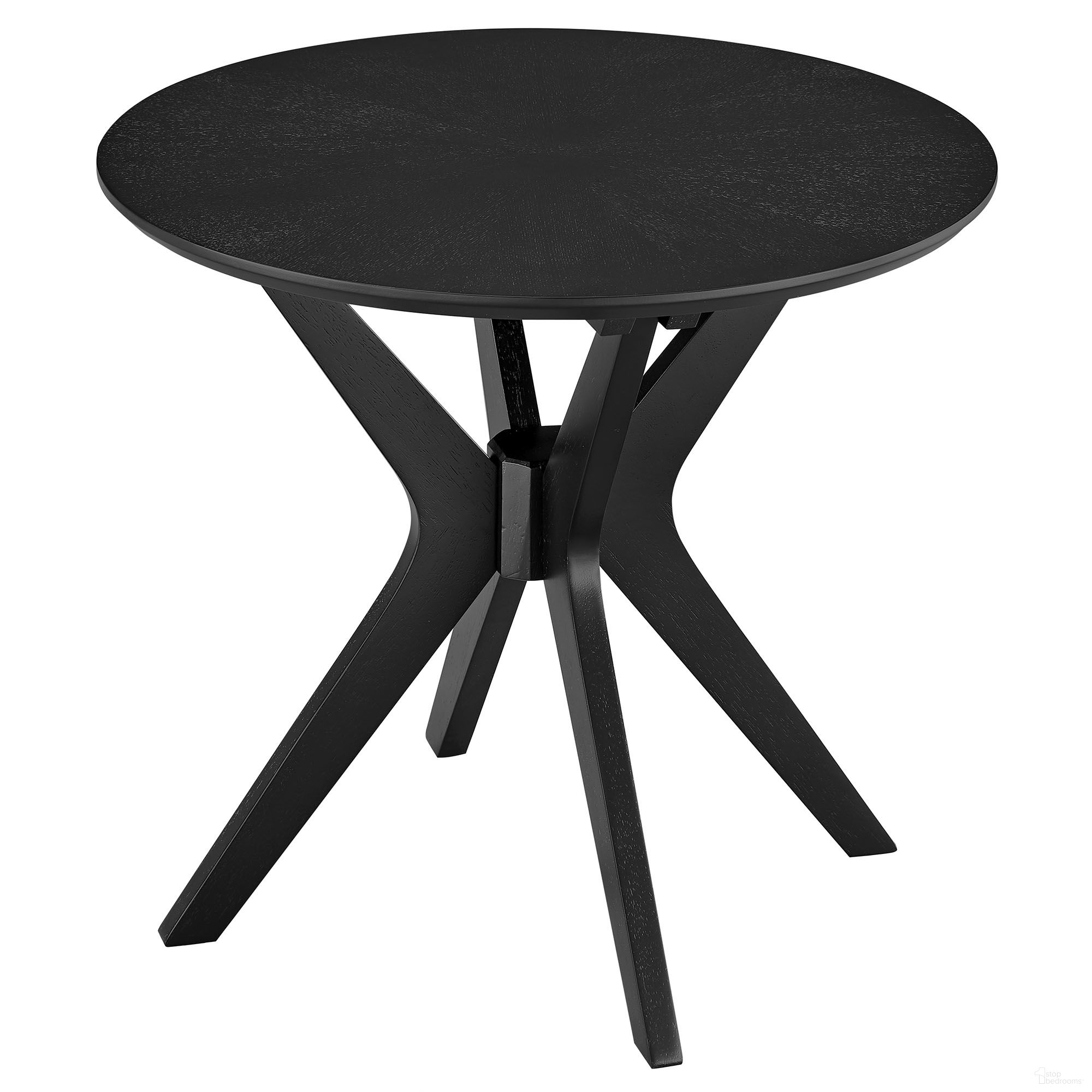 The appearance of Crossroads 24 Inch Round Wood Side Table In Black designed by Modway in the modern / contemporary interior design. This black piece of furniture  was selected by 1StopBedrooms from Crossroads Collection to add a touch of cosiness and style into your home. Sku: EEI-6558-BLK. Material: Wood.