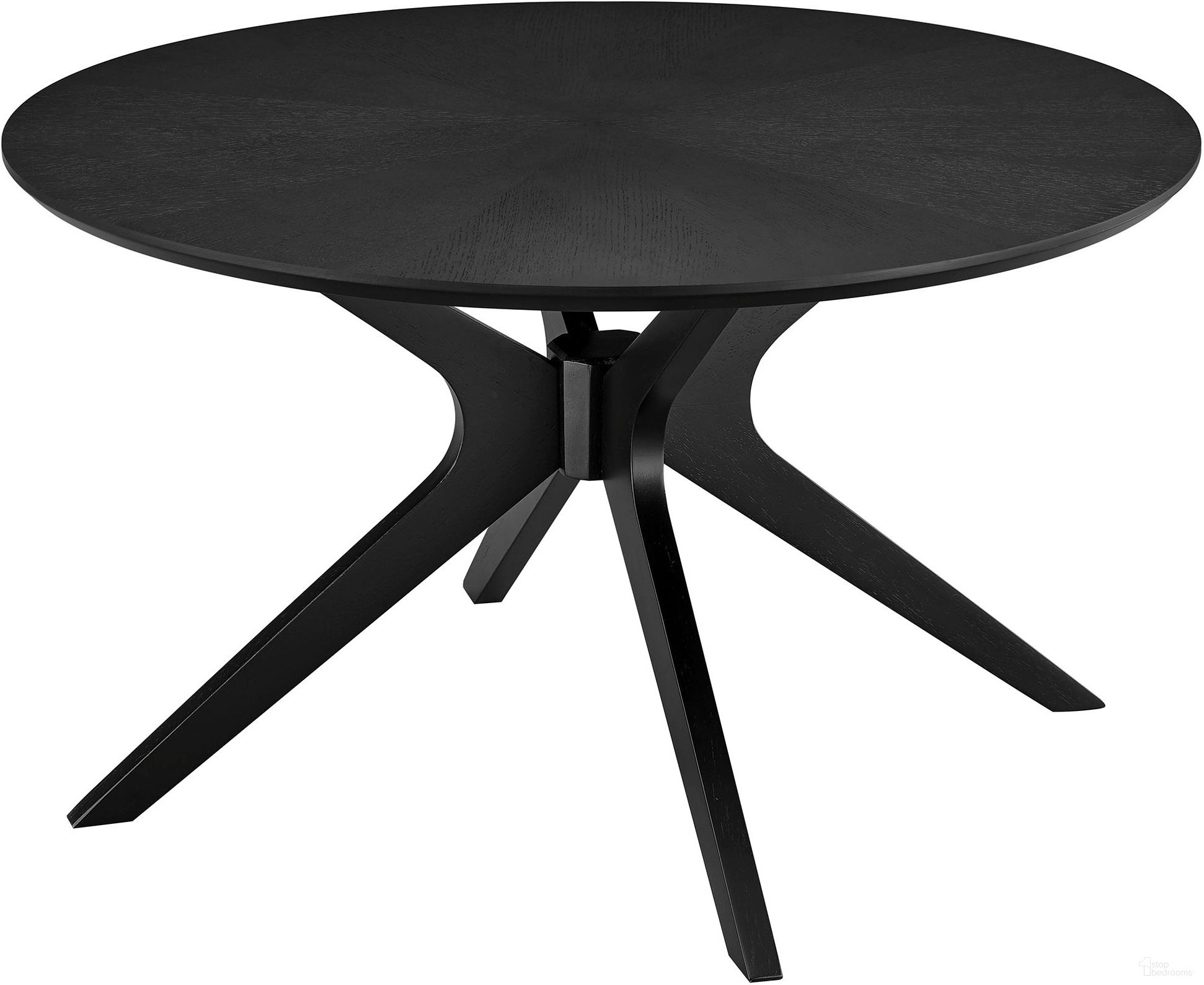 The appearance of Crossroads Round Wood Coffee Table In Black designed by Modway in the modern / contemporary interior design. This black piece of furniture was selected by 1StopBedrooms from Crossroads Collection to add a touch of cosiness and style into your home. Sku: EEI-6557-BLK. Material: Wood.