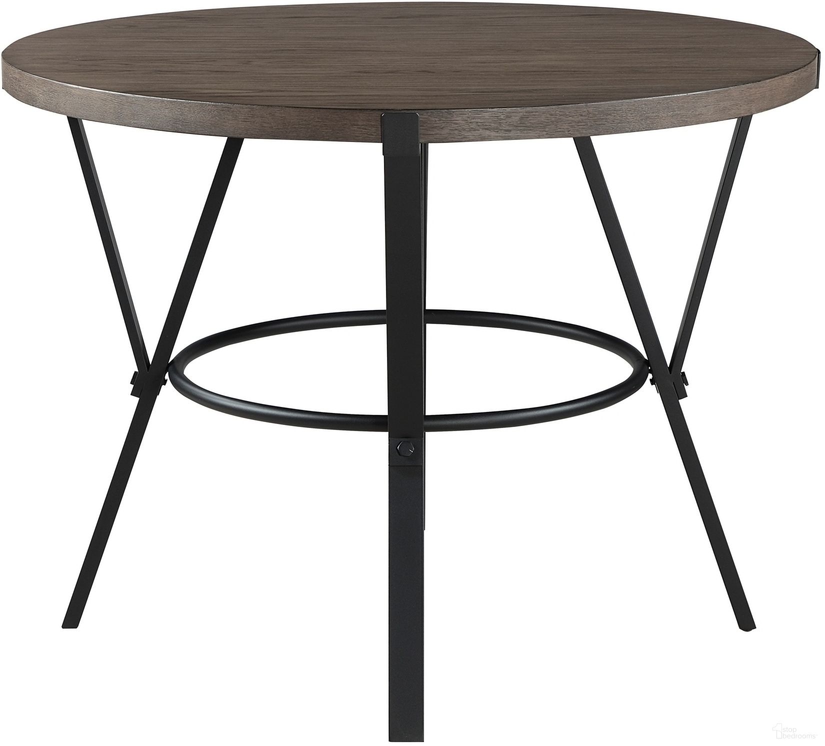 The appearance of Crowley Counter Height Table In Black and Brown designed by Homelegance in the industrial interior design. This black/brown piece of furniture was selected by 1StopBedrooms from Crowley Collection to add a touch of cosiness and style into your home. Sku: 5565-36RD. Table Base Style: Trestle. Table Top Shape: Round. Material: Wood. Size: 48".