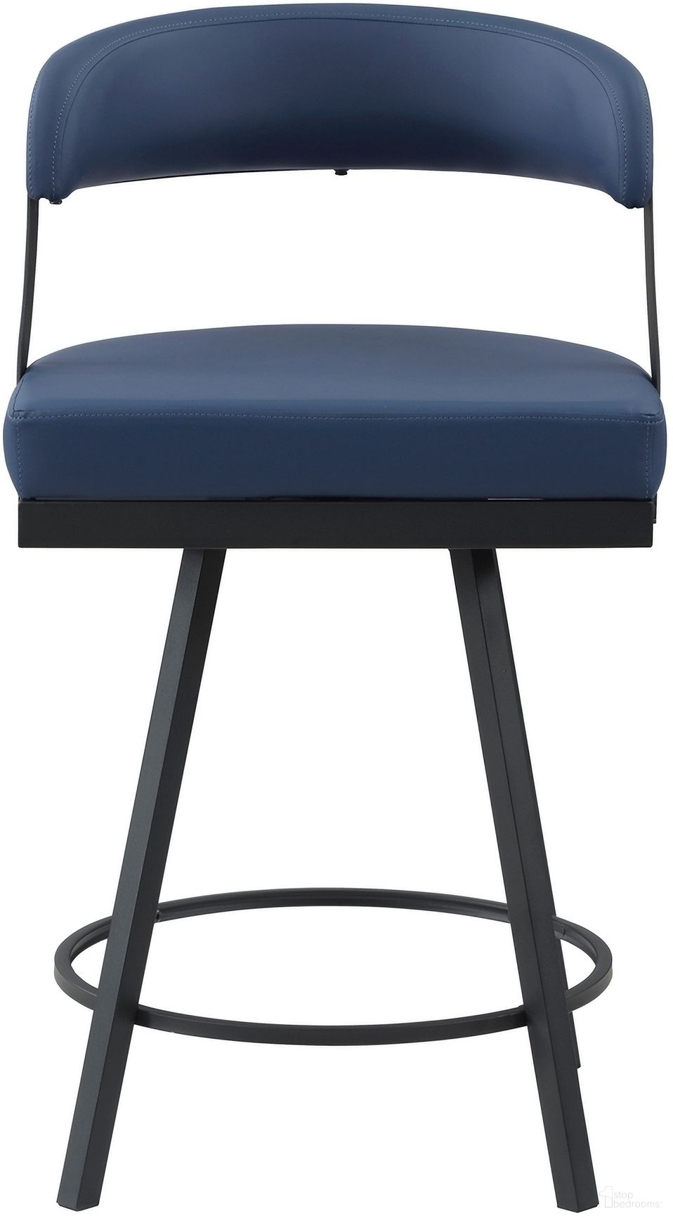 The appearance of Crowley Swivel Counter Height Chair Set of 2 In Black and Blue designed by Homelegance in the industrial interior design. This black and blue piece of furniture was selected by 1StopBedrooms from Crowley Collection to add a touch of cosiness and style into your home. Sku: 5565-24BU. Material: Faux Leather.