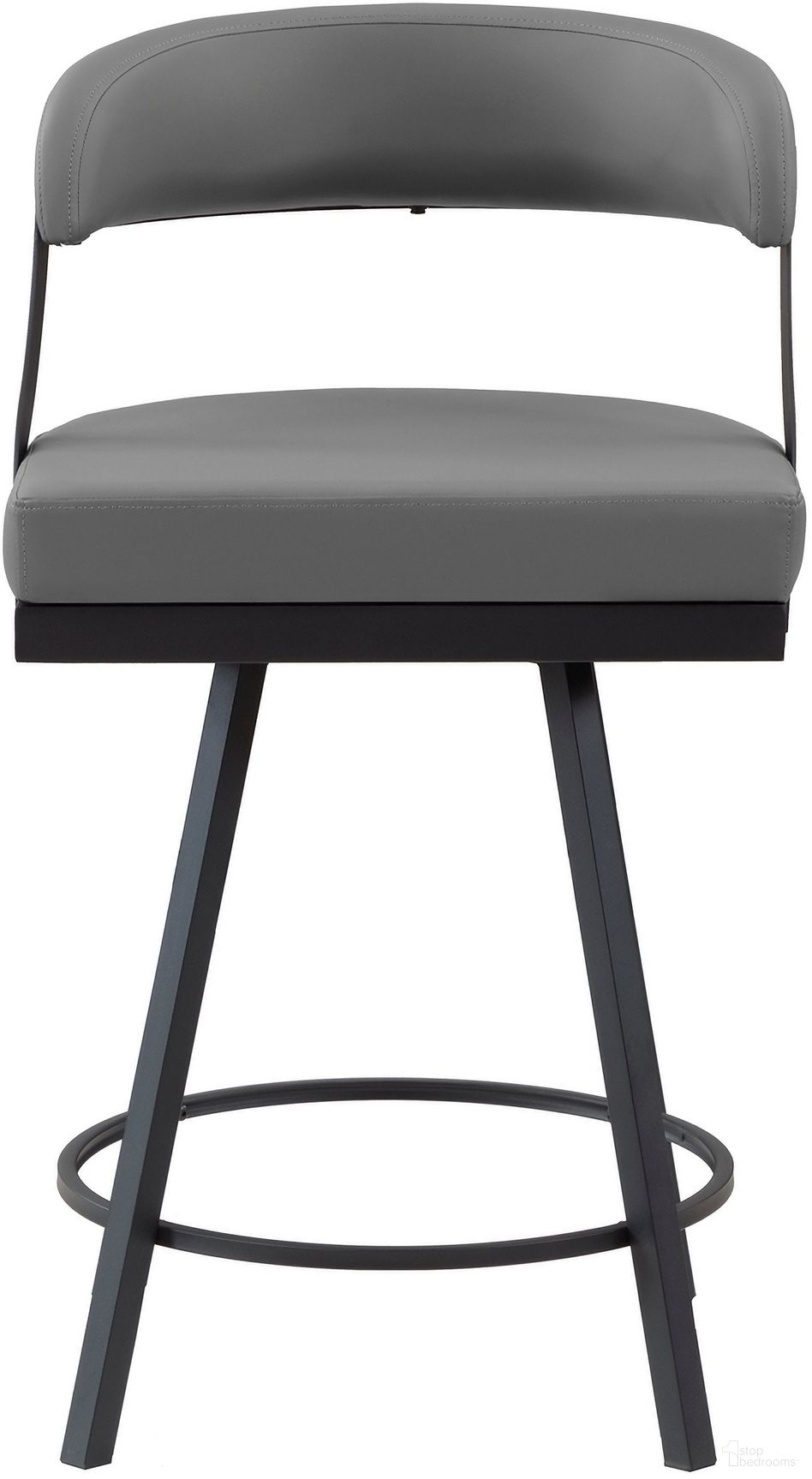 The appearance of Crowley Swivel Counter Height Chair Set of 2 In Black and Gray designed by Homelegance in the industrial interior design. This black and gray piece of furniture was selected by 1StopBedrooms from Crowley Collection to add a touch of cosiness and style into your home. Sku: 5565-24GY. Material: Faux Leather.