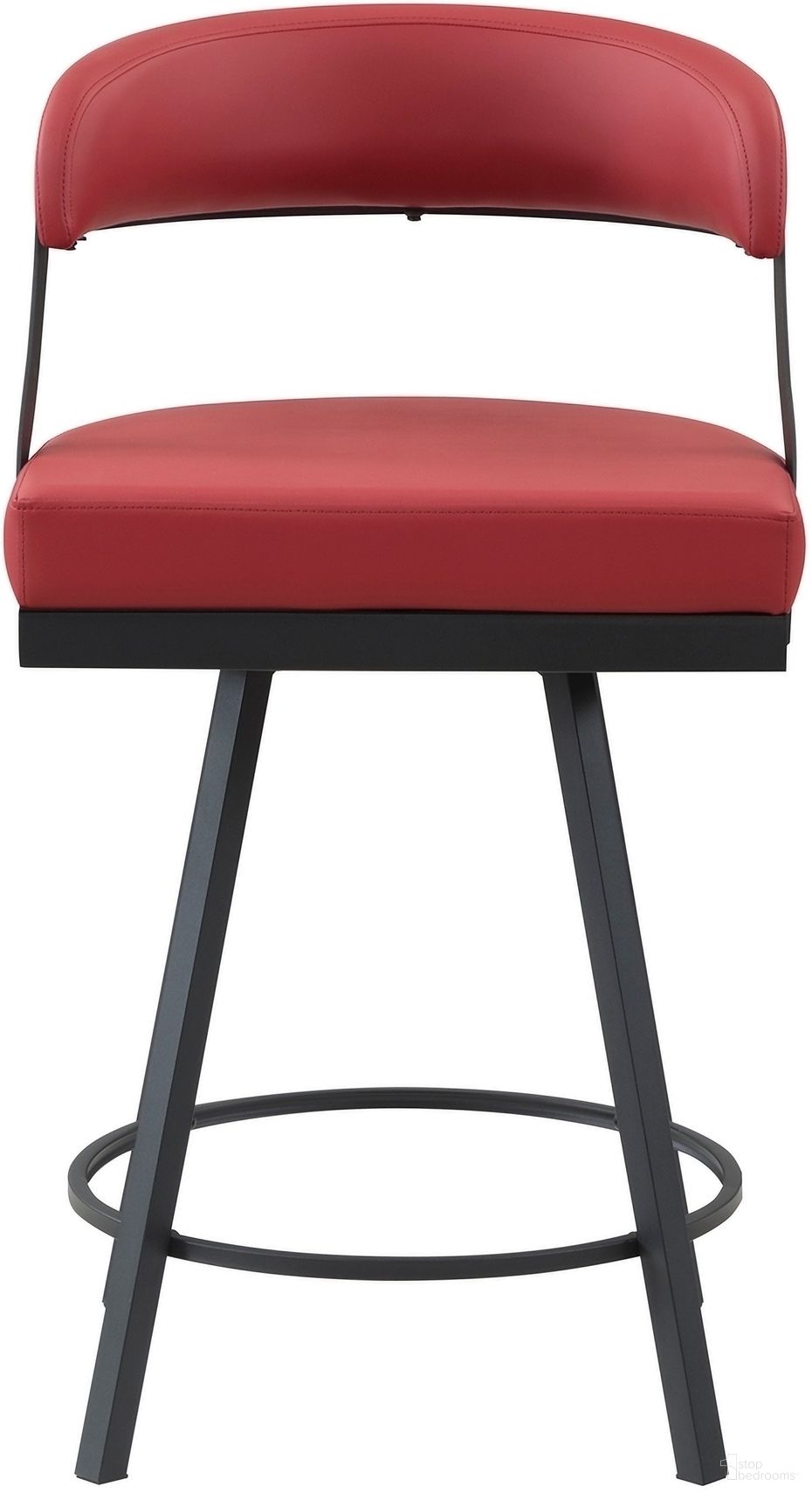 The appearance of Crowley Swivel Counter Height Chair Set of 2 In Black and Red designed by Homelegance in the industrial interior design. This black/red piece of furniture was selected by 1StopBedrooms from Crowley Collection to add a touch of cosiness and style into your home. Sku: 5565-24RD. Material: Faux Leather.