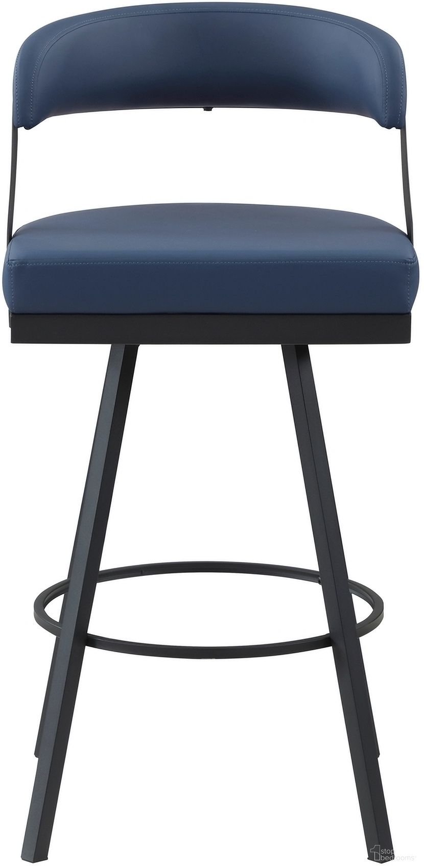 The appearance of Crowley Swivel Pub Height Chair Set of 2 In Black and Blue designed by Homelegance in the industrial interior design. This black and blue piece of furniture was selected by 1StopBedrooms from Crowley Collection to add a touch of cosiness and style into your home. Sku: 5565-29BU. Material: Faux Leather.