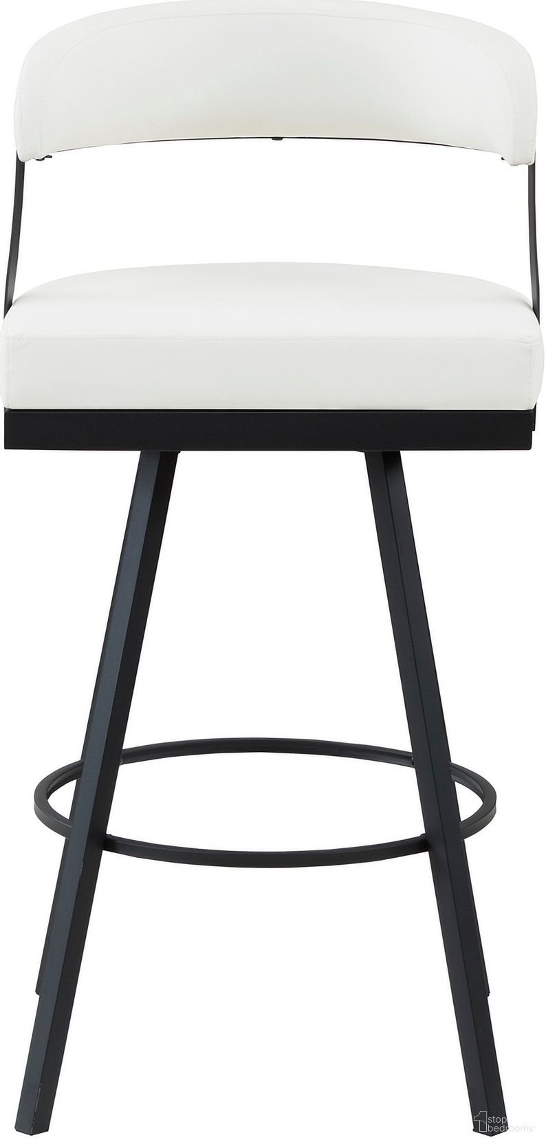Crowley Swivel Pub Height Chair Set of 2 In Black and White