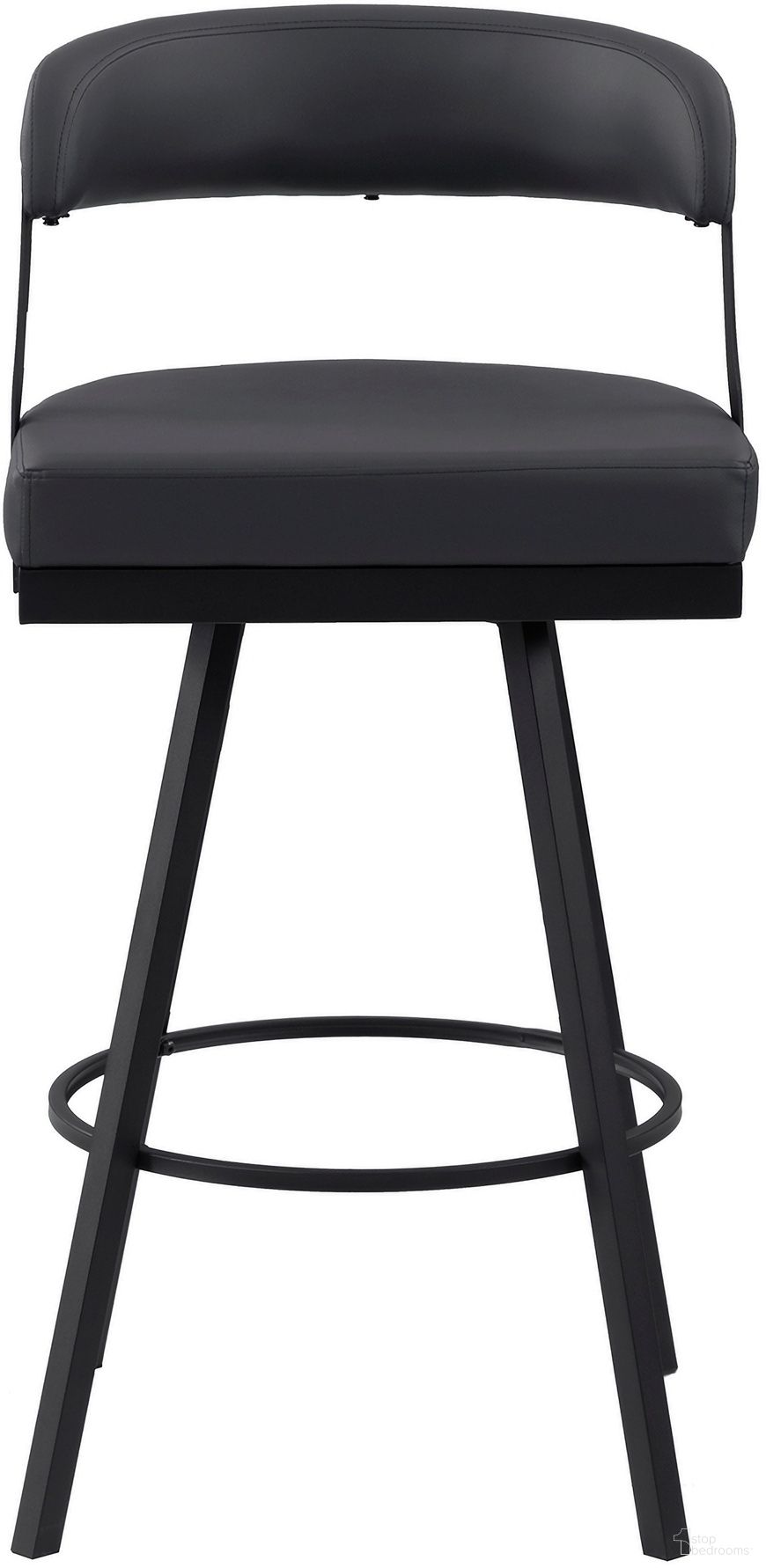 The appearance of Crowley Swivel Pub Height Chair Set of 2 In Black designed by Homelegance in the industrial interior design. This black piece of furniture  was selected by 1StopBedrooms from Crowley Collection to add a touch of cosiness and style into your home. Sku: 5565-29BK. Material: Faux Leather.