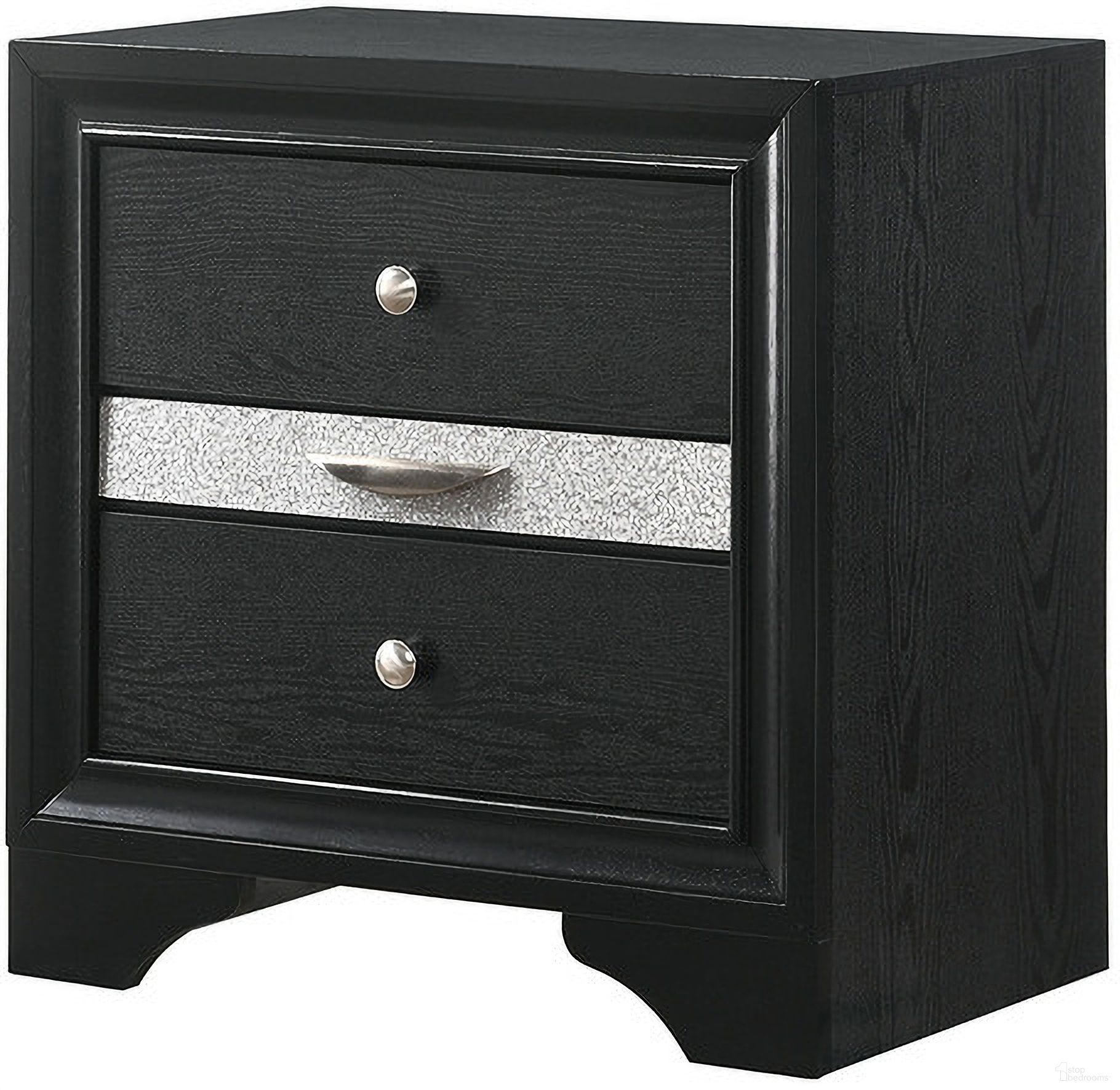 Crown Mark Regata Nightstand in Black