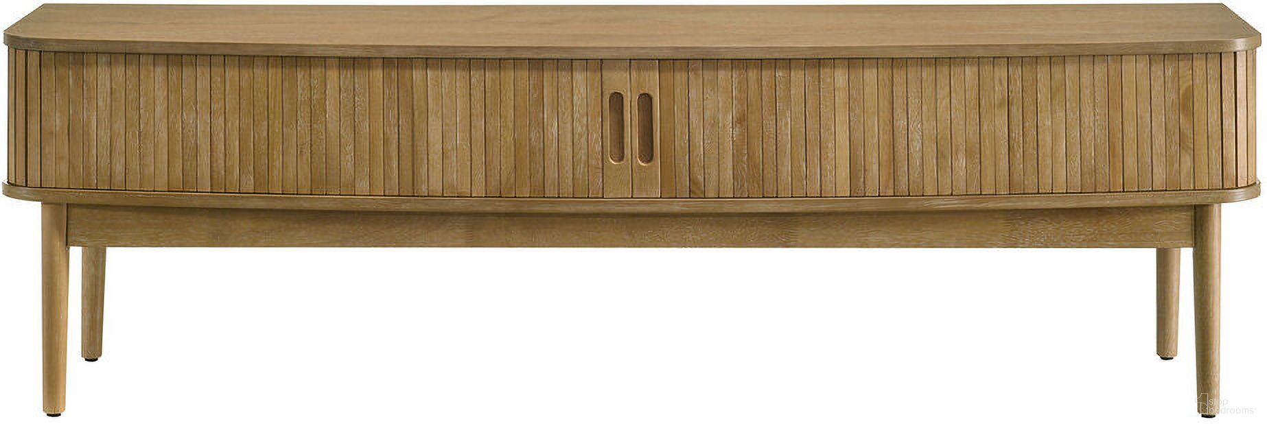 The appearance of Croyden 71-Inch TV Stand Media Console In Weathered Natural designed by Coaster in the transitional interior design. This weathered natural piece of furniture  was selected by 1StopBedrooms from Croyden Collection to add a touch of cosiness and style into your home. Sku: 722923. Material: Hardwood.