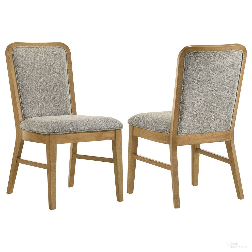 The appearance of Croyden Dining Side Chair Set of 2 In Weathered Natural and Gray designed by Coaster in the transitional interior design. This weathered natural/gray piece of furniture  was selected by 1StopBedrooms from Croyden Collection to add a touch of cosiness and style into your home. Sku: 193732. Material: Fabric. Chair Type: Side Chair.