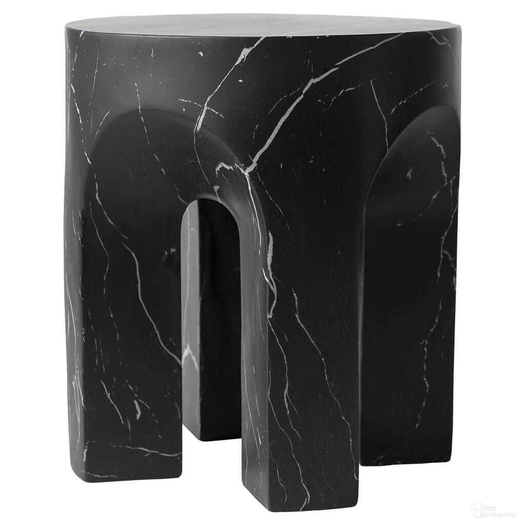 The appearance of Crus Fiberglass Outdoor Side Table Marbleized Black designed by LeisureMod in the modern / contemporary interior design. This black marble piece of furniture was selected by 1StopBedrooms from Crus Collection to add a touch of cosiness and style into your home. Sku: CST17MBL. Material: Stone.