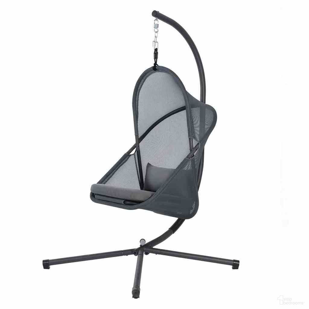 The appearance of Crush Swing Chair with Stand In Dark Gray designed by Furniture of America in the modern / contemporary interior design. This dark gray piece of furniture was selected by 1StopBedrooms from Crush Collection to add a touch of cosiness and style into your home. Sku: GM-1011DG;GM-1012. Material: Steel.
