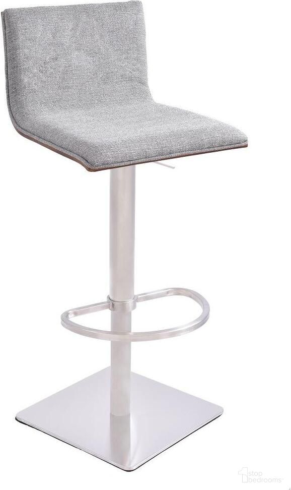 The appearance of Crystal Brushed Steel Barstool designed by Armen Living in the modern / contemporary interior design. This steel piece of furniture was selected by 1StopBedrooms from Crystal Collection to add a touch of cosiness and style into your home. Sku: LCCRBAGRF. Material: Stainless Steel.
