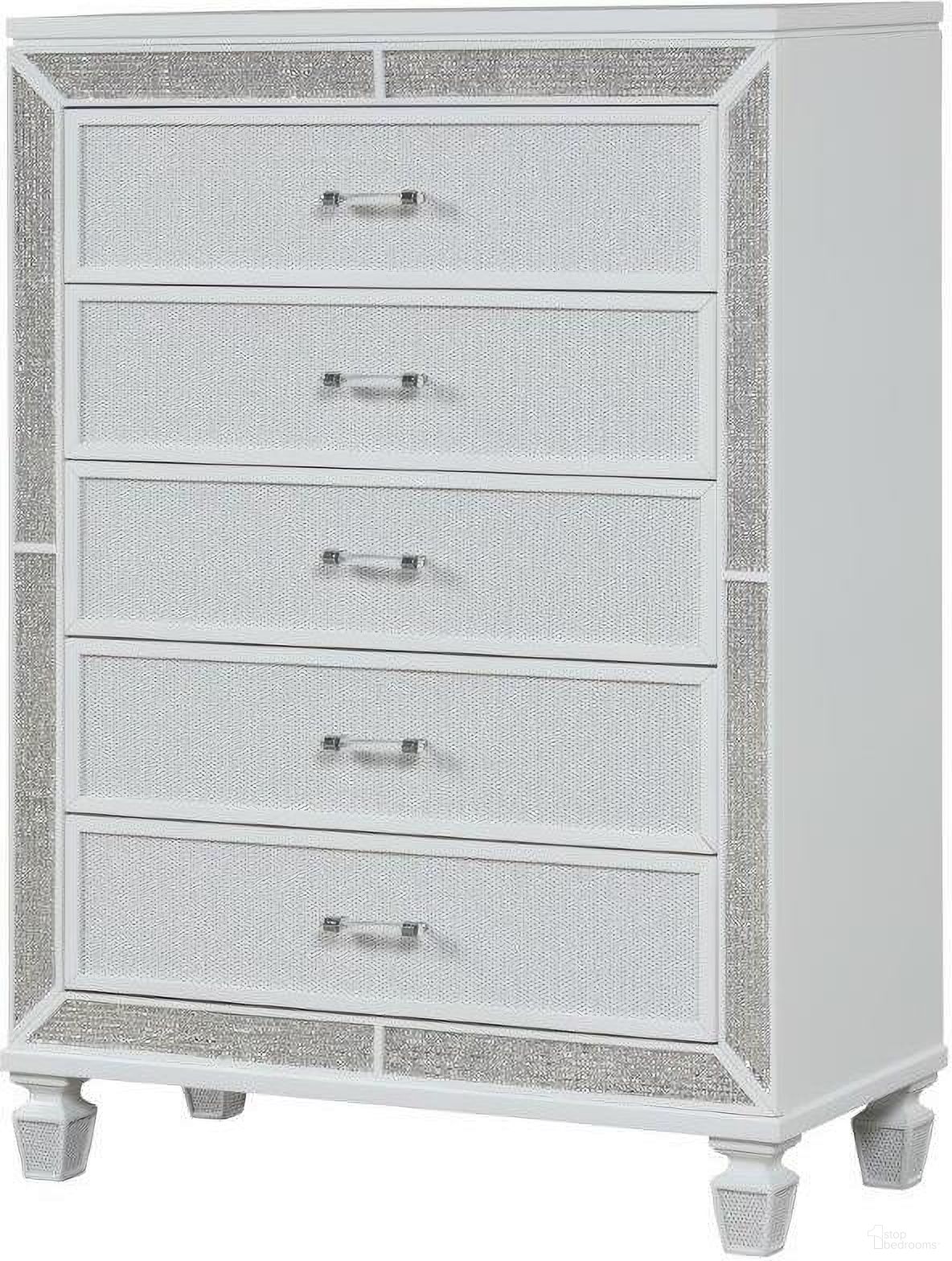 Crystal Chest Made With Wood Finished In White