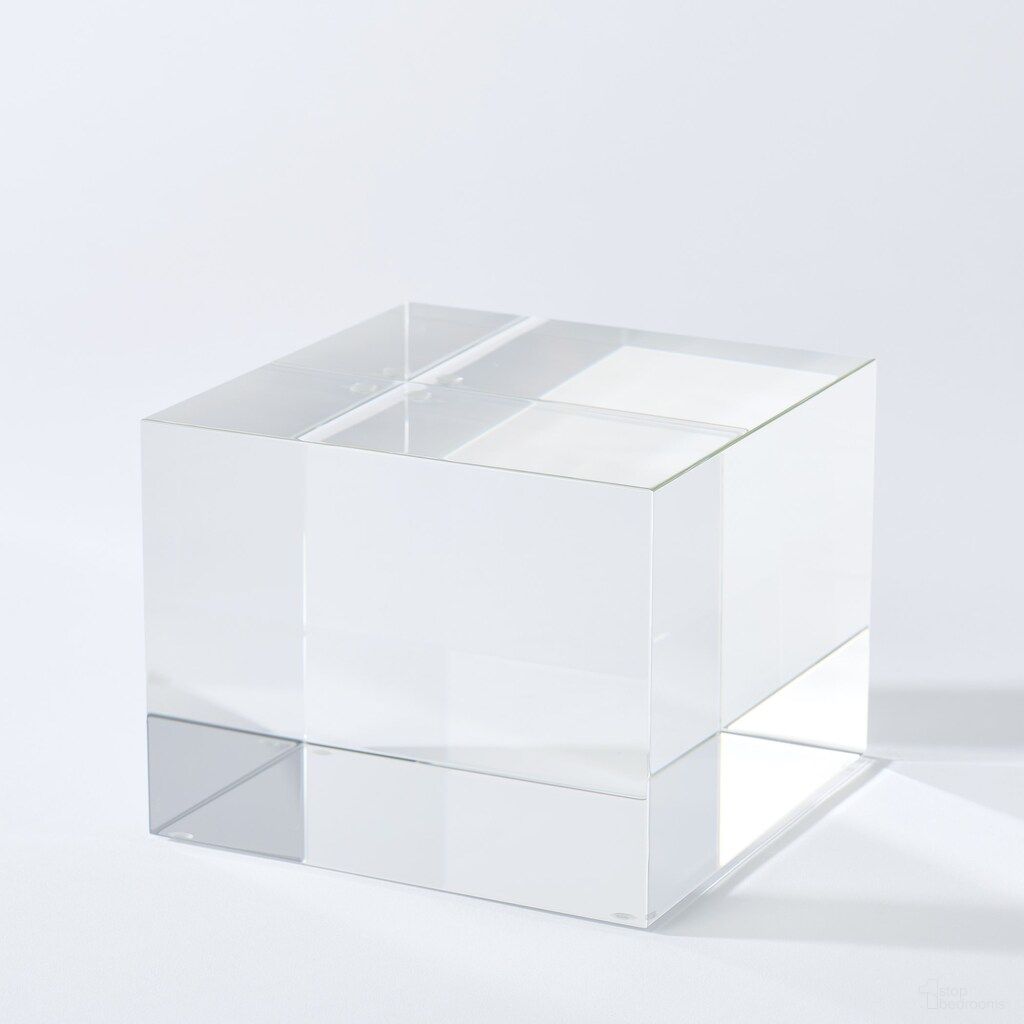 The appearance of Crystal Cube Riser In Clear designed by Global Views in the modern / contemporary interior design. This clear piece of furniture  was selected by 1StopBedrooms from Crystal Collection to add a touch of cosiness and style into your home. Sku: 881736. Material: Crystal.
