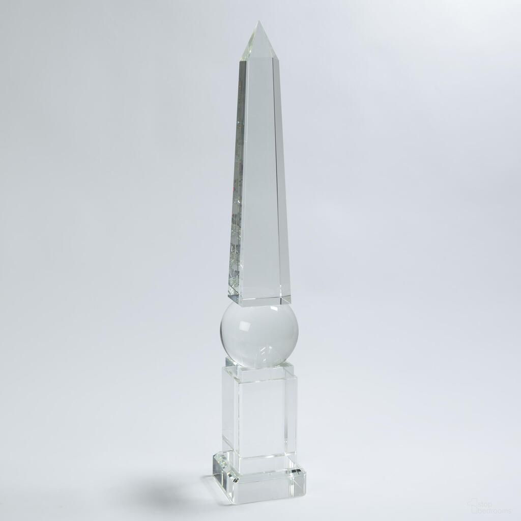 The appearance of Crystal Tall Obelisk In Clear designed by Global Views in the modern / contemporary interior design. This clear piece of furniture  was selected by 1StopBedrooms from Crystal Collection to add a touch of cosiness and style into your home. Sku: 881724. Material: Crystal.
