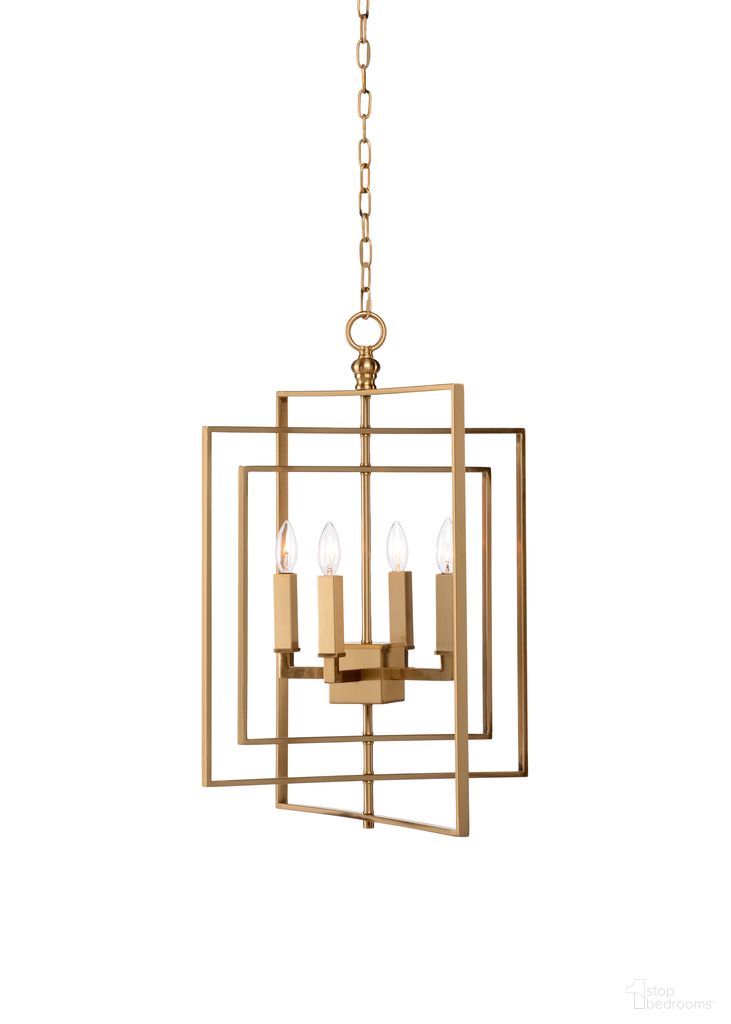 The appearance of Cube Chandelier - Small In Gold designed by Chelsea House in the modern / contemporary interior design. This gold piece of furniture  was selected by 1StopBedrooms from Lisa Kahn Collection to add a touch of cosiness and style into your home. Sku: 68745. Material: Iron.