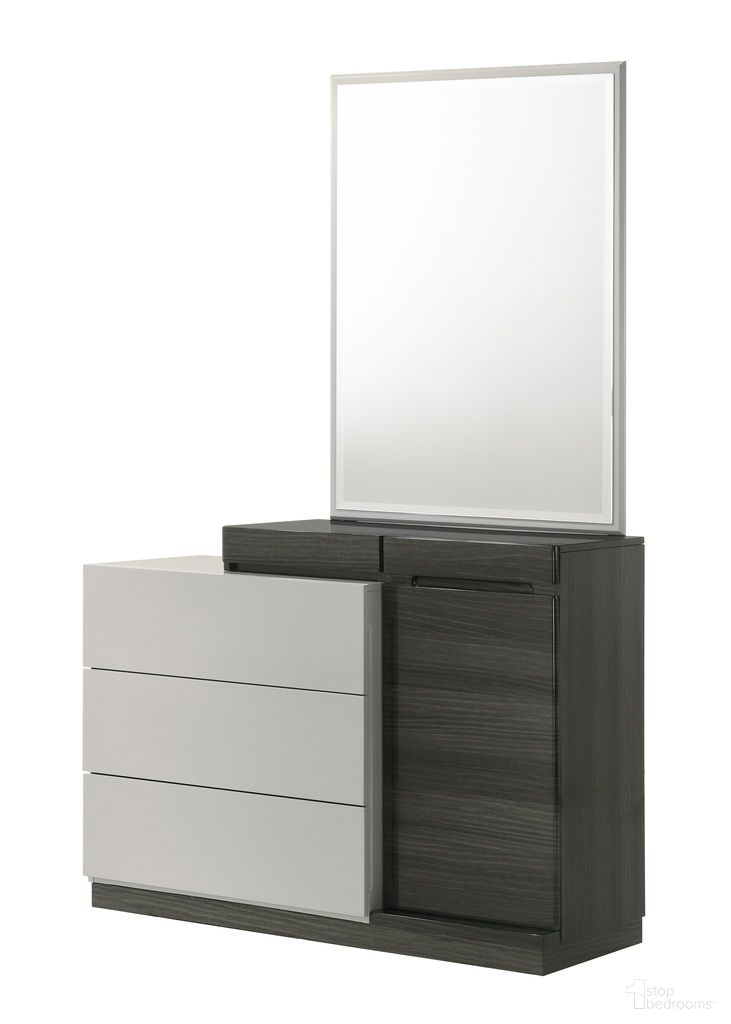 The appearance of Cube Dresser and Mirror designed by J&M in the modern / contemporary interior design. This piece of furniture was selected by 1StopBedrooms from Cube Collection to add a touch of cosiness and style into your home. Sku: 19321-DM.