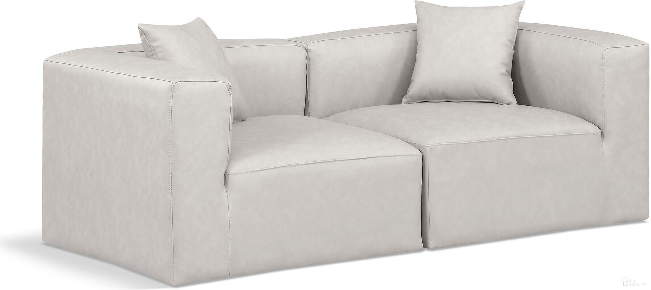 The appearance of Cube Vegan Leather 2 Seater Modular Sofa with Arm Support In Cream designed by Meridian in the modern / contemporary interior design. This cream piece of furniture was selected by 1StopBedrooms from Cube Collection to add a touch of cosiness and style into your home. Sku: 668Cream-Corner;668Cream-Corner. Material: Wood.