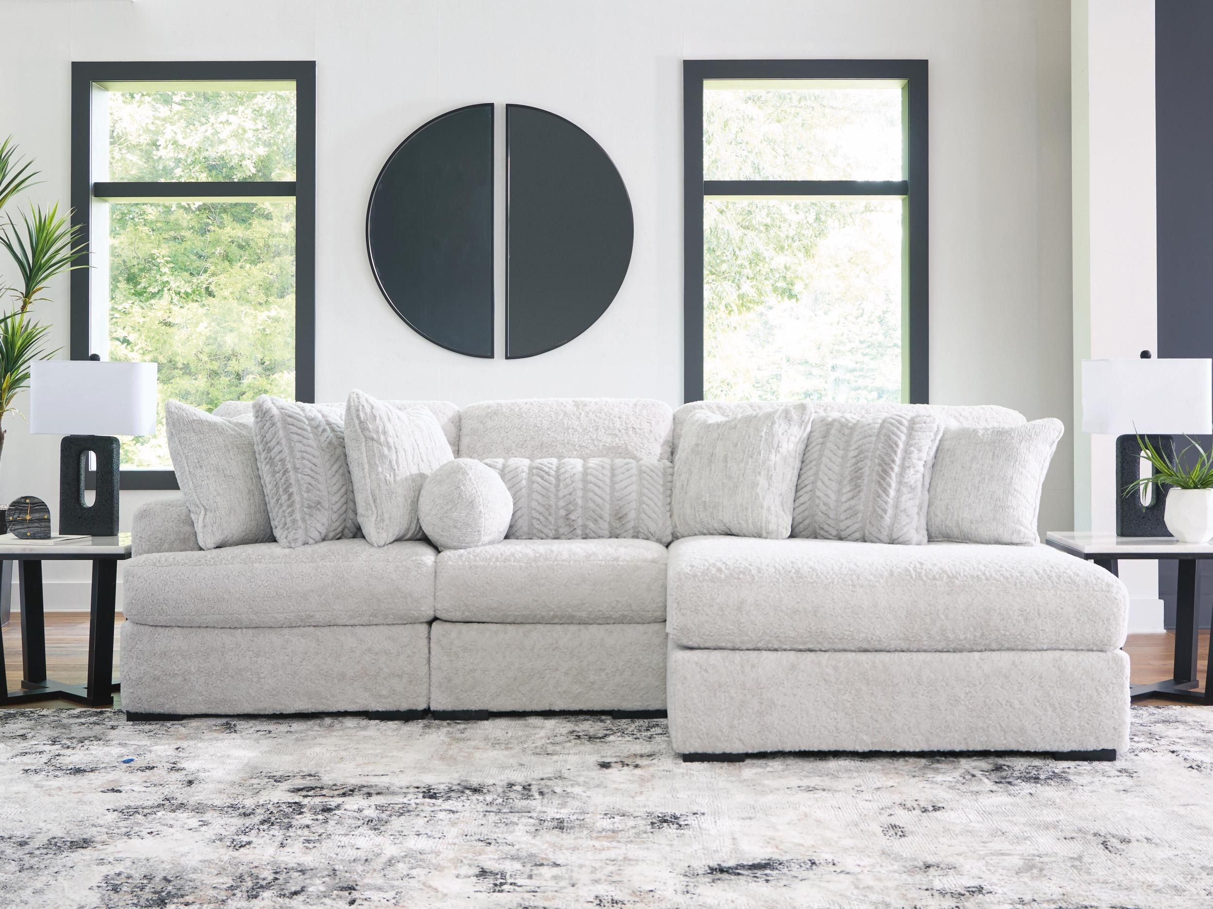 Cuddlesome 3-Piece LAF Sectional with Chaise In Arctic
