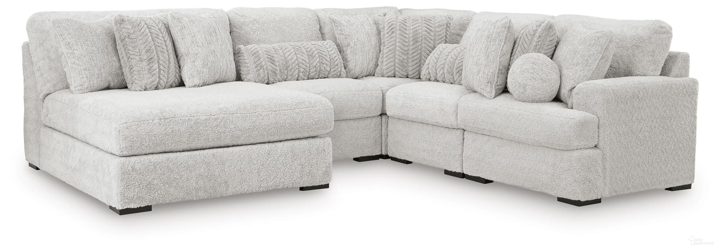 Cuddlesome 5-Piece Sectional with Chaise In Arctic